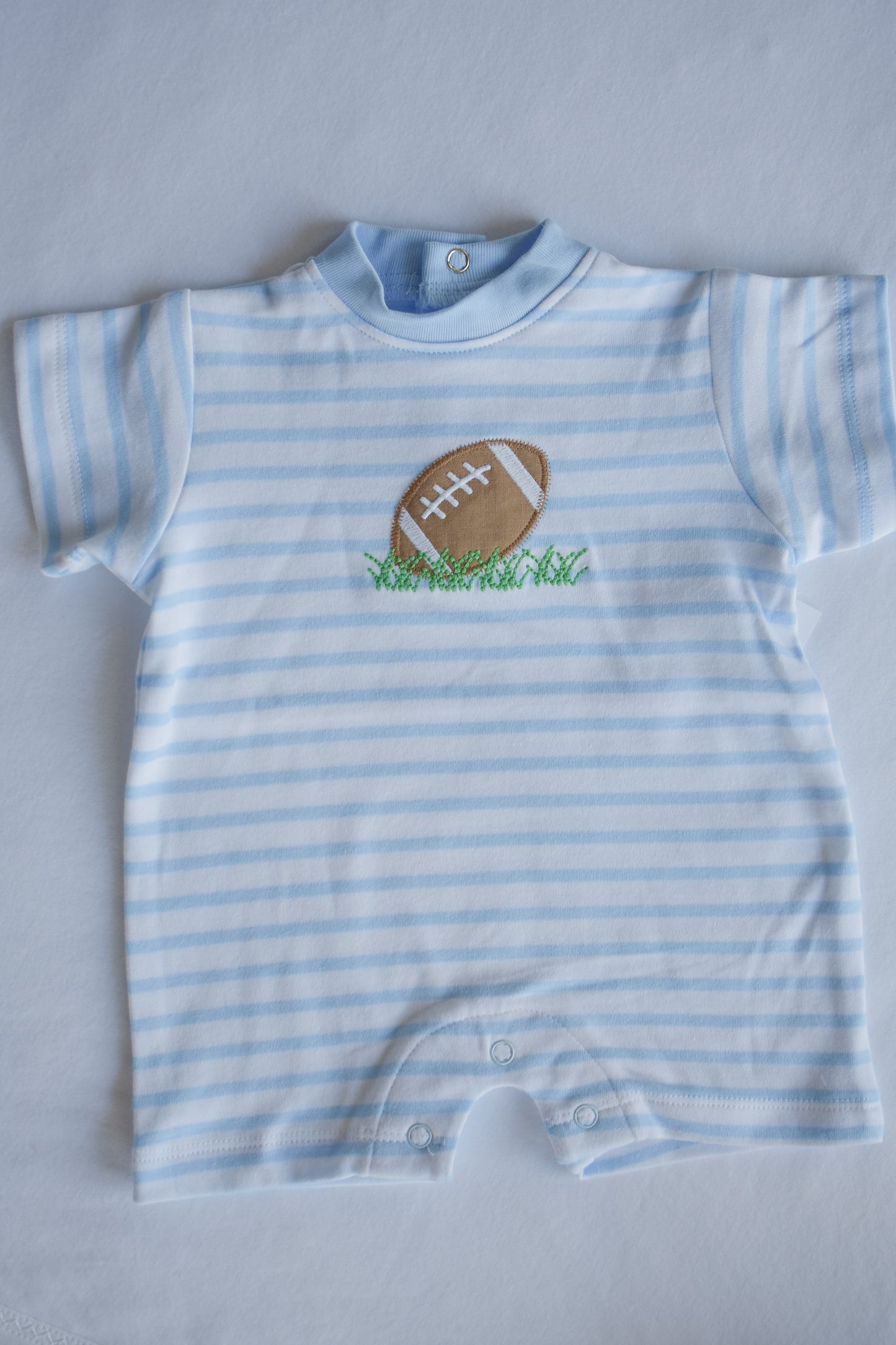 Tiny Touchdowns-Boy Knit Romper