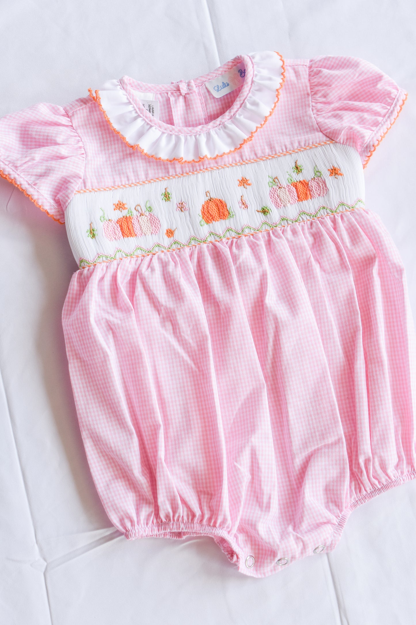 Pumpkin Patch Princess Smocked Bubble