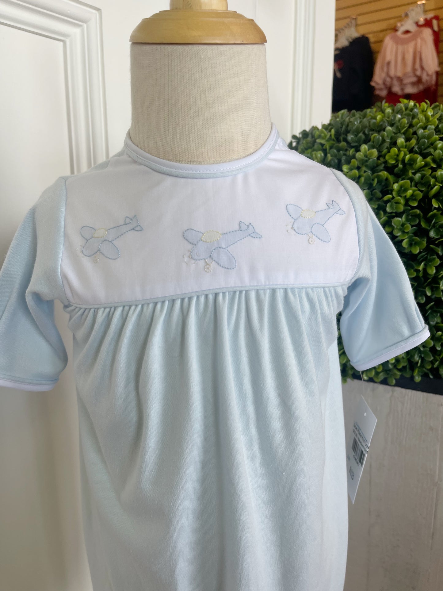 Blue Plane Knit Gown