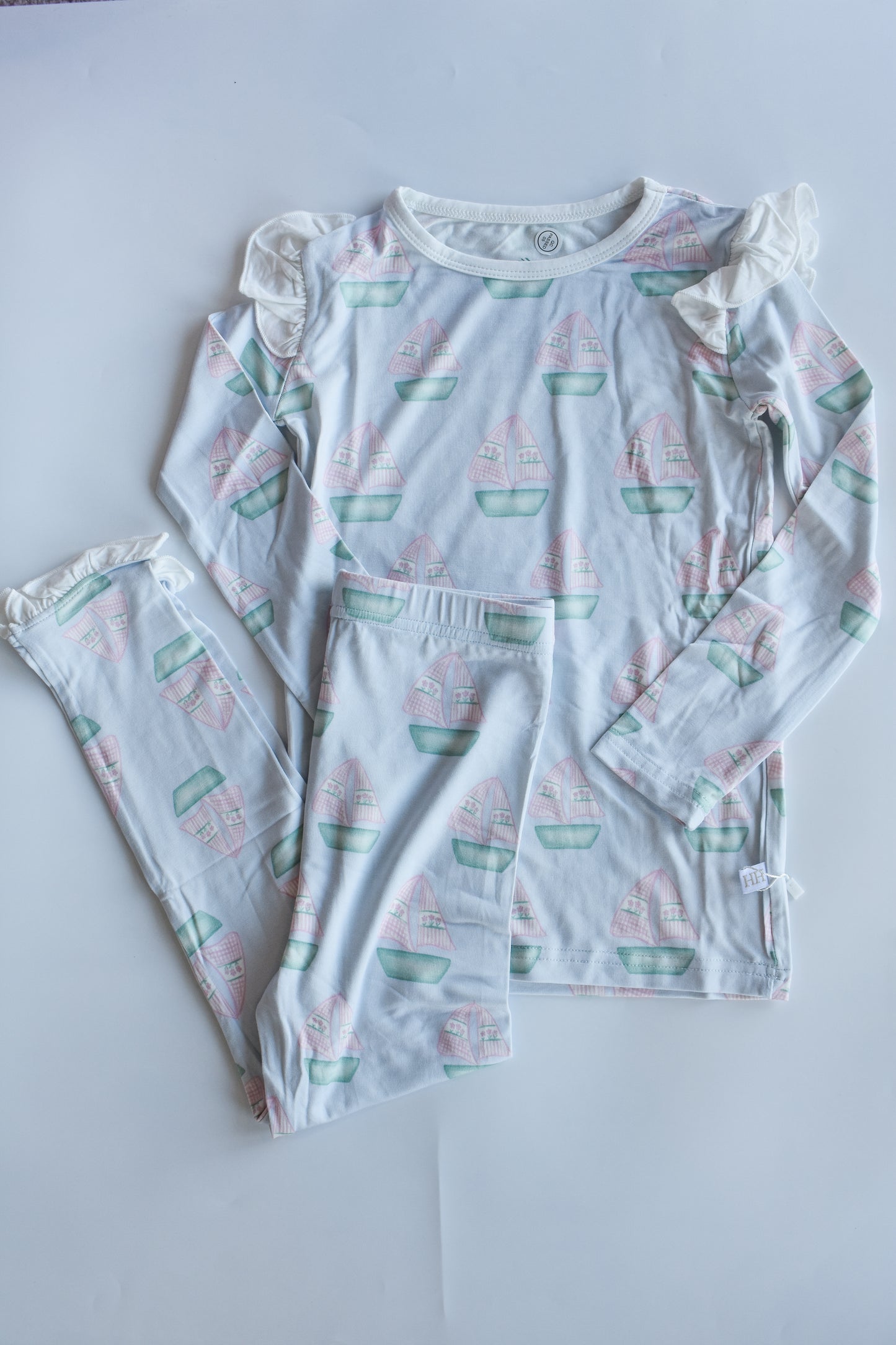 Seaside Sleepin' Girl's Bamboo PJ Pant Set