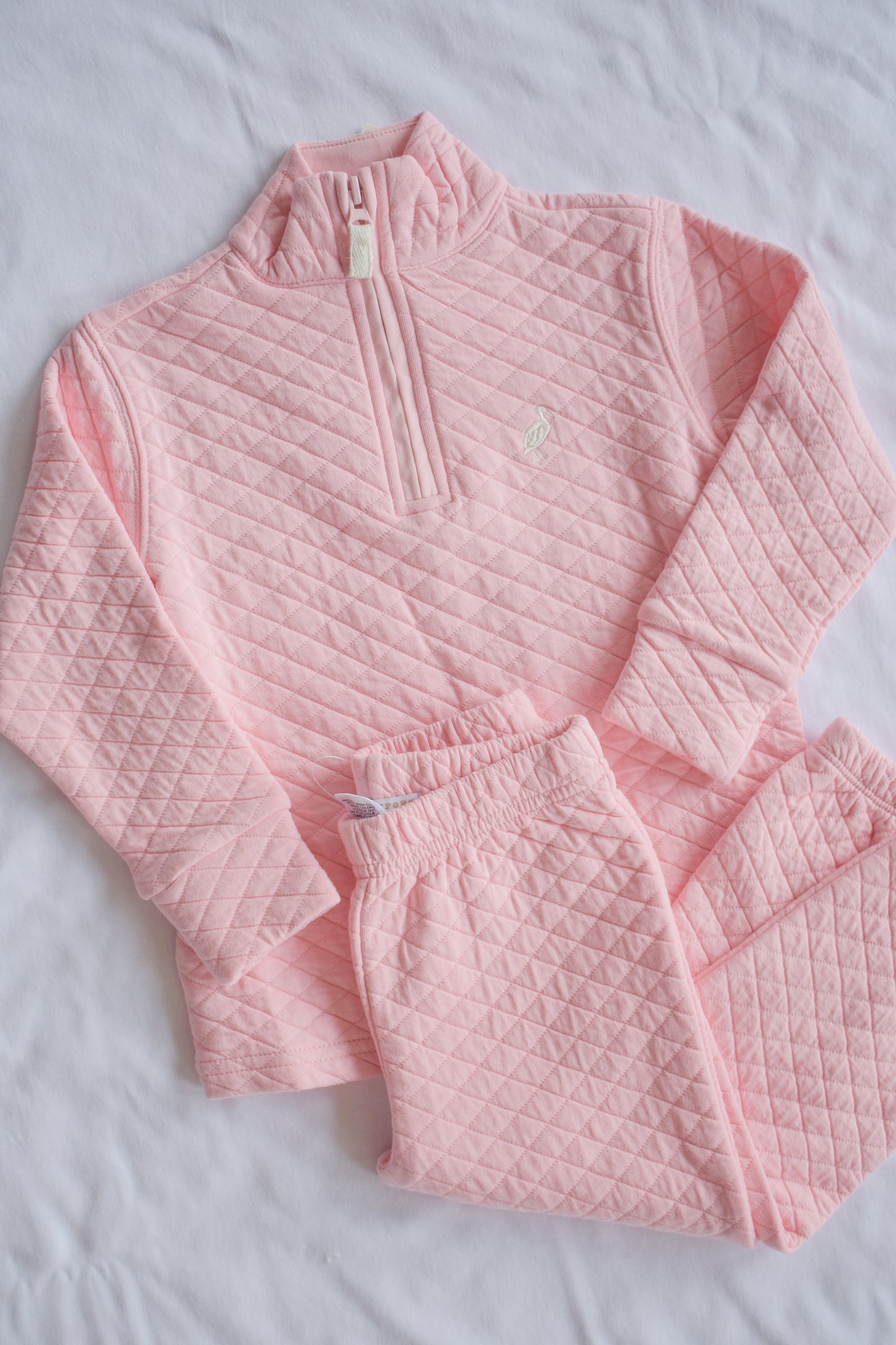 Gates Sweeney Quilted Sweatpants-Sandpearl Pink