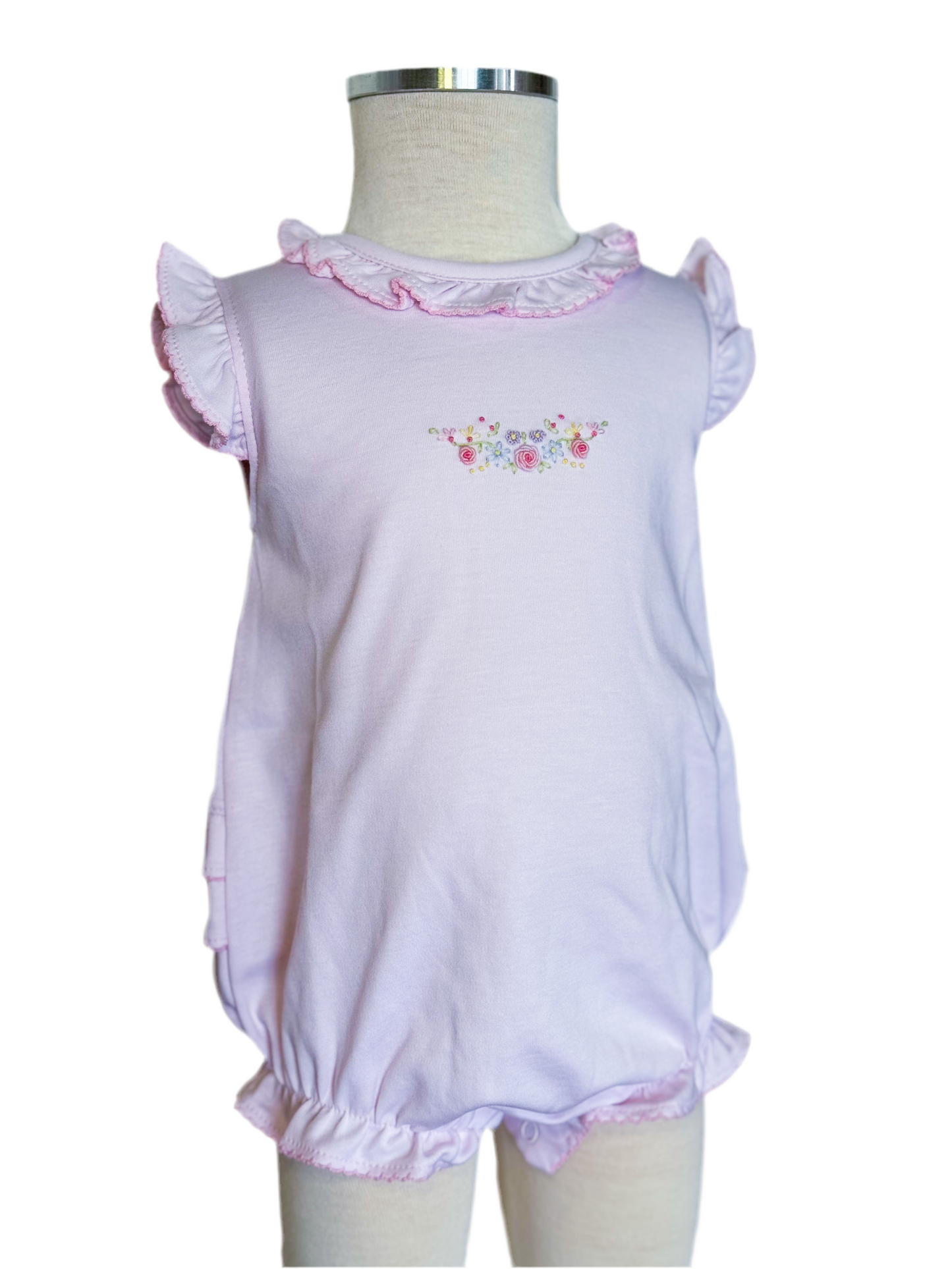 Premier Floral Hand Embroidered Bubble-Pink