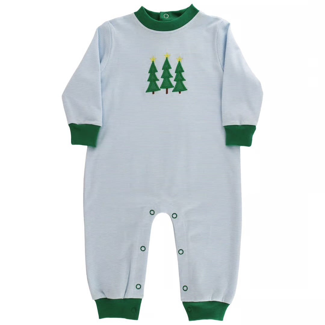 Enchanted Evergreens Boy's Knit Romper