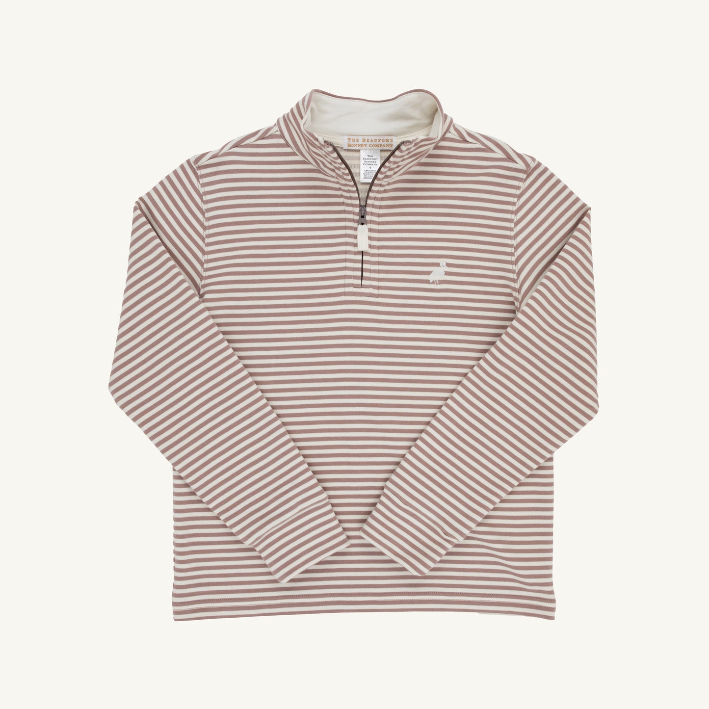 Hayword Half Zip-Gray Bay Brown/Palmetto Stripe
