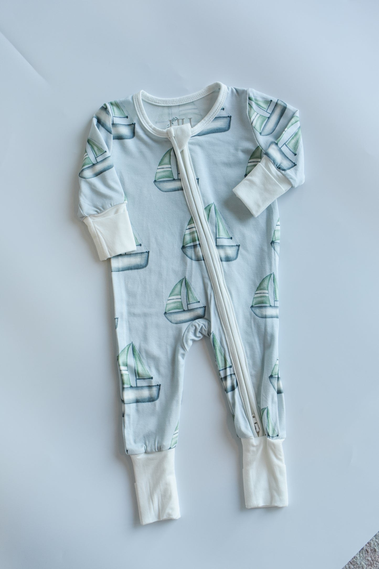 Seaside Sleepin' Boy Zipper Romper