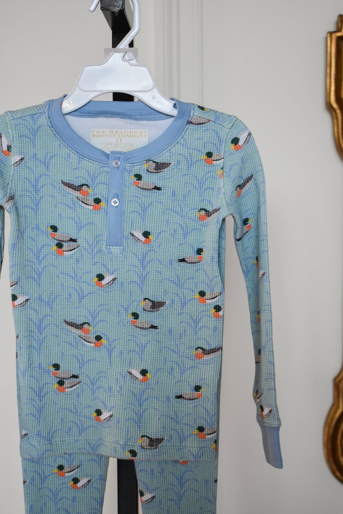 Sutton's Waffle Knit Set-Fine Weather for Ducks
