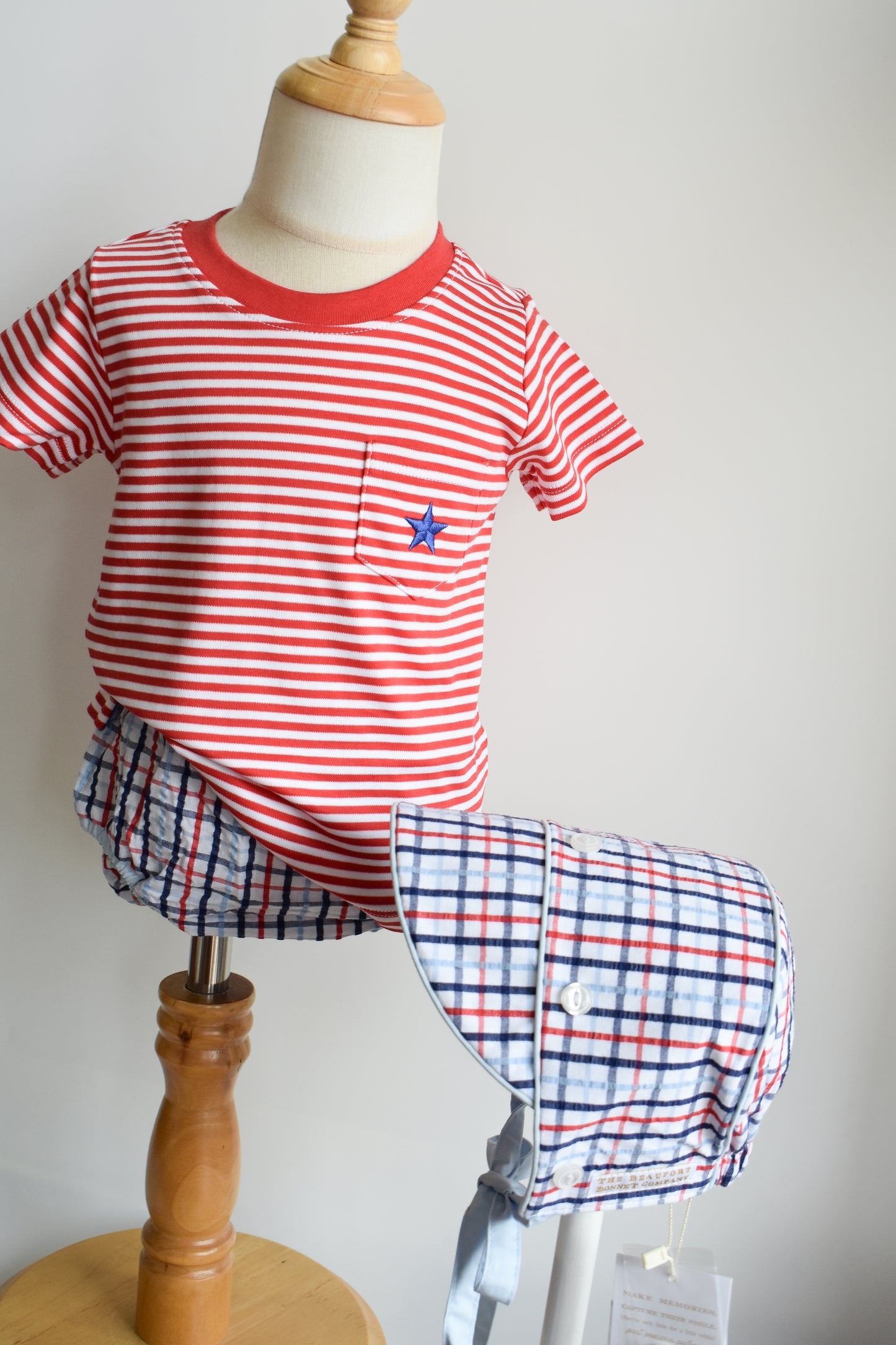 Barringer Bonnet-Pierce Mill Plaid Seersucker