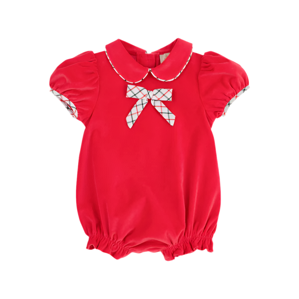 Banks Velvet Bow Bubble-Red/Old Town Tattersall