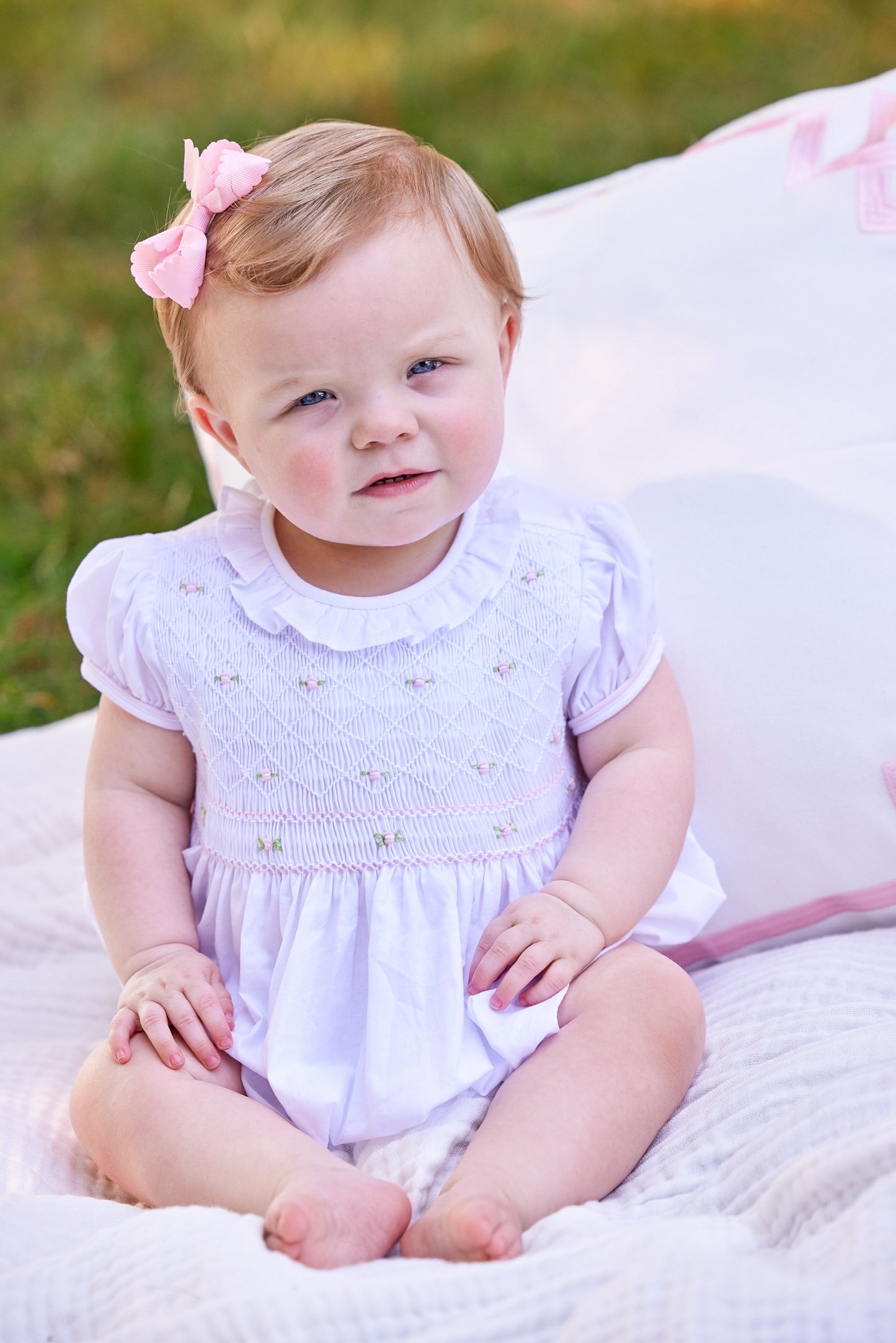 Smocked Claiborne Bubble - Rosebuds