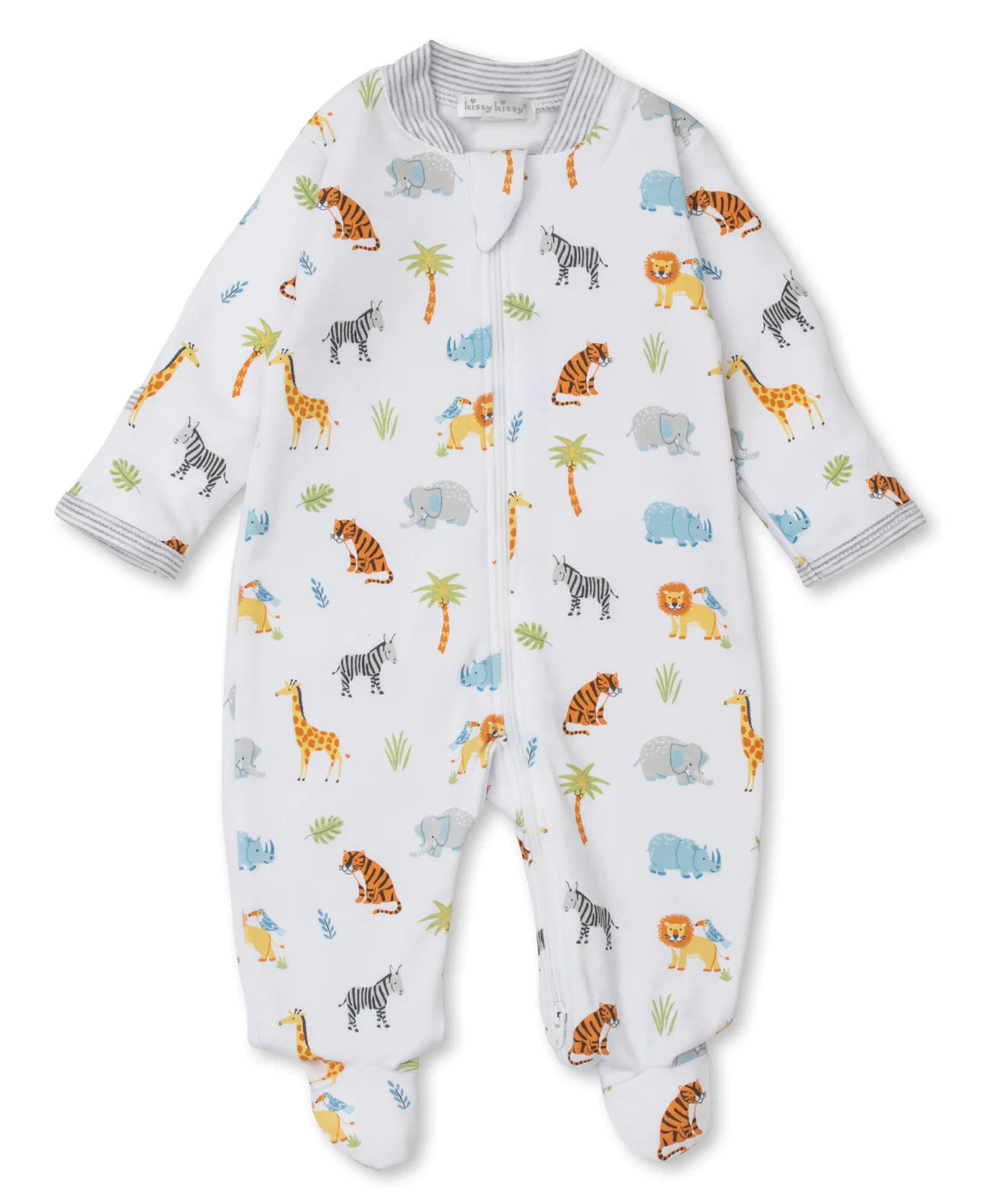 Tropical Jungle Footie W/zip