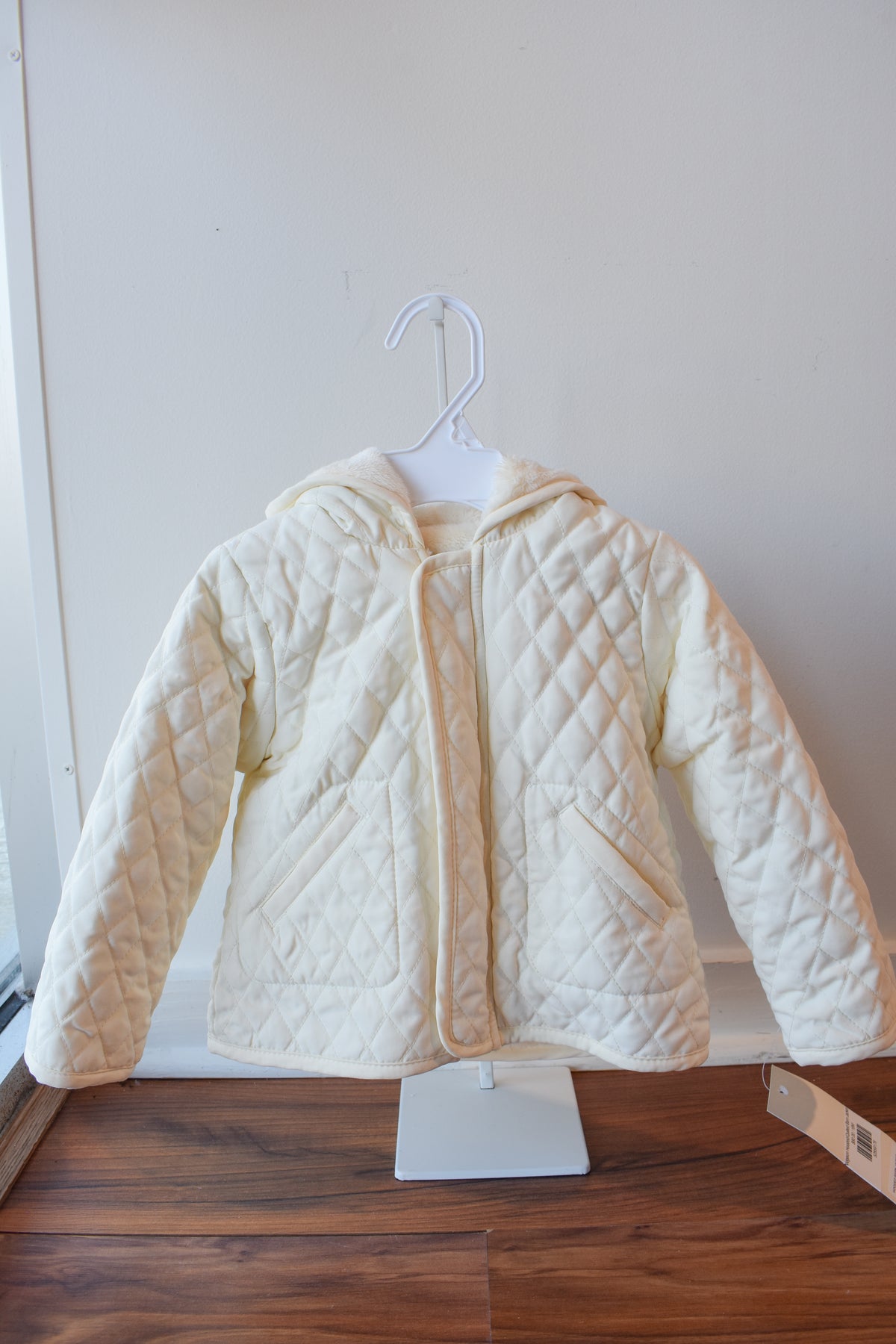 Widgeon Hooded/Quilted Barn Jacket-Cream