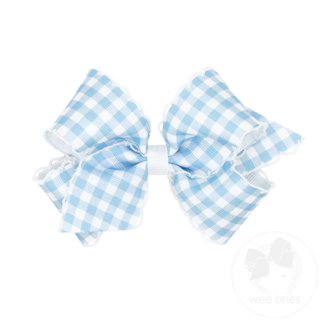 Medium Moonstitch Gingham Classic Bow