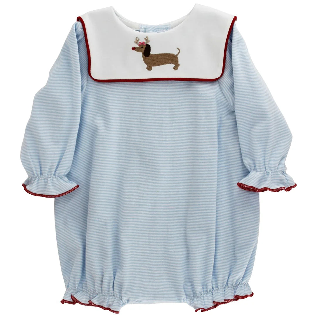 Ruthie Reindog Girl's Blue Knit Bubble