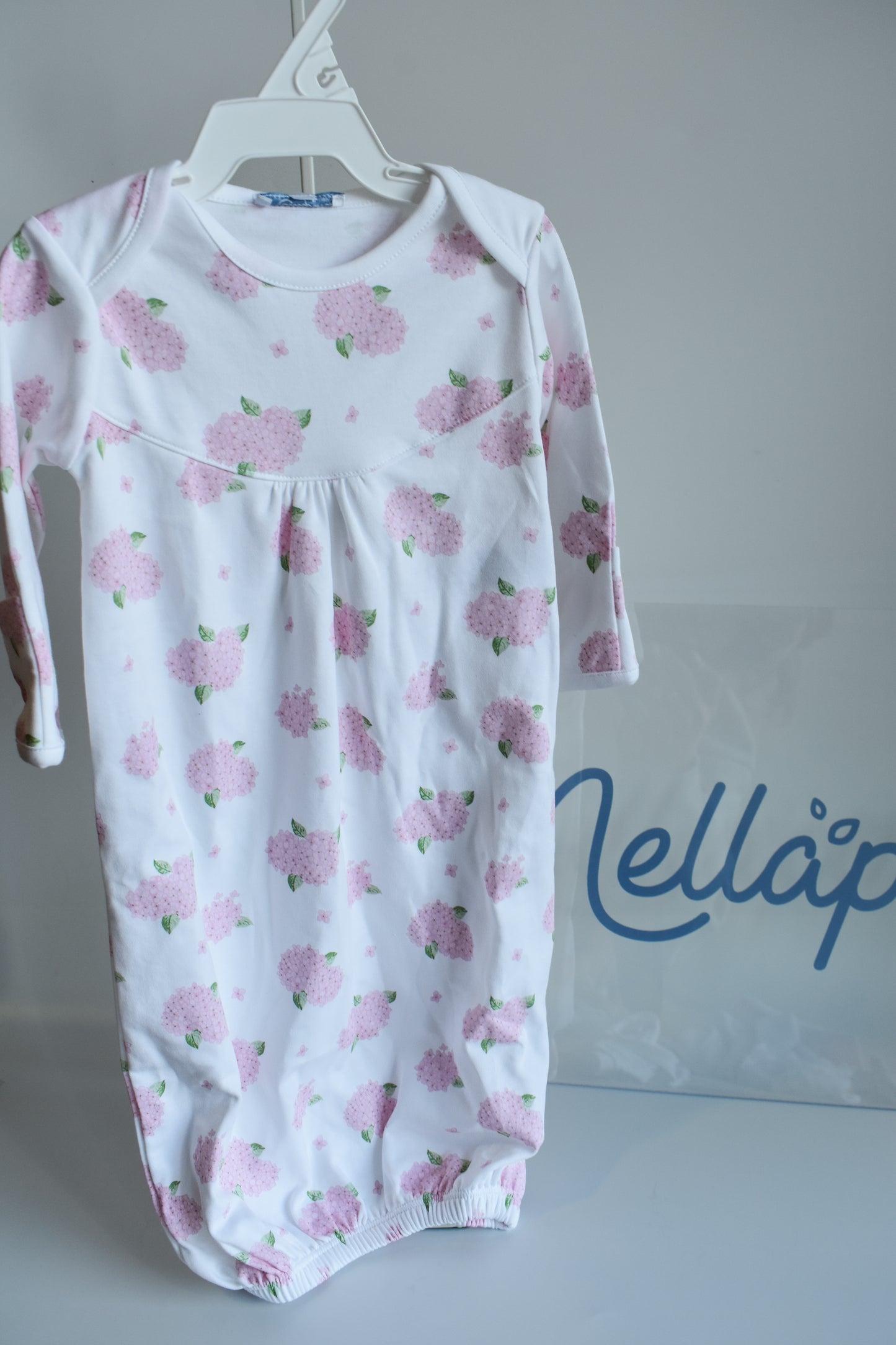 Pink Hydrangeas Pima Gown