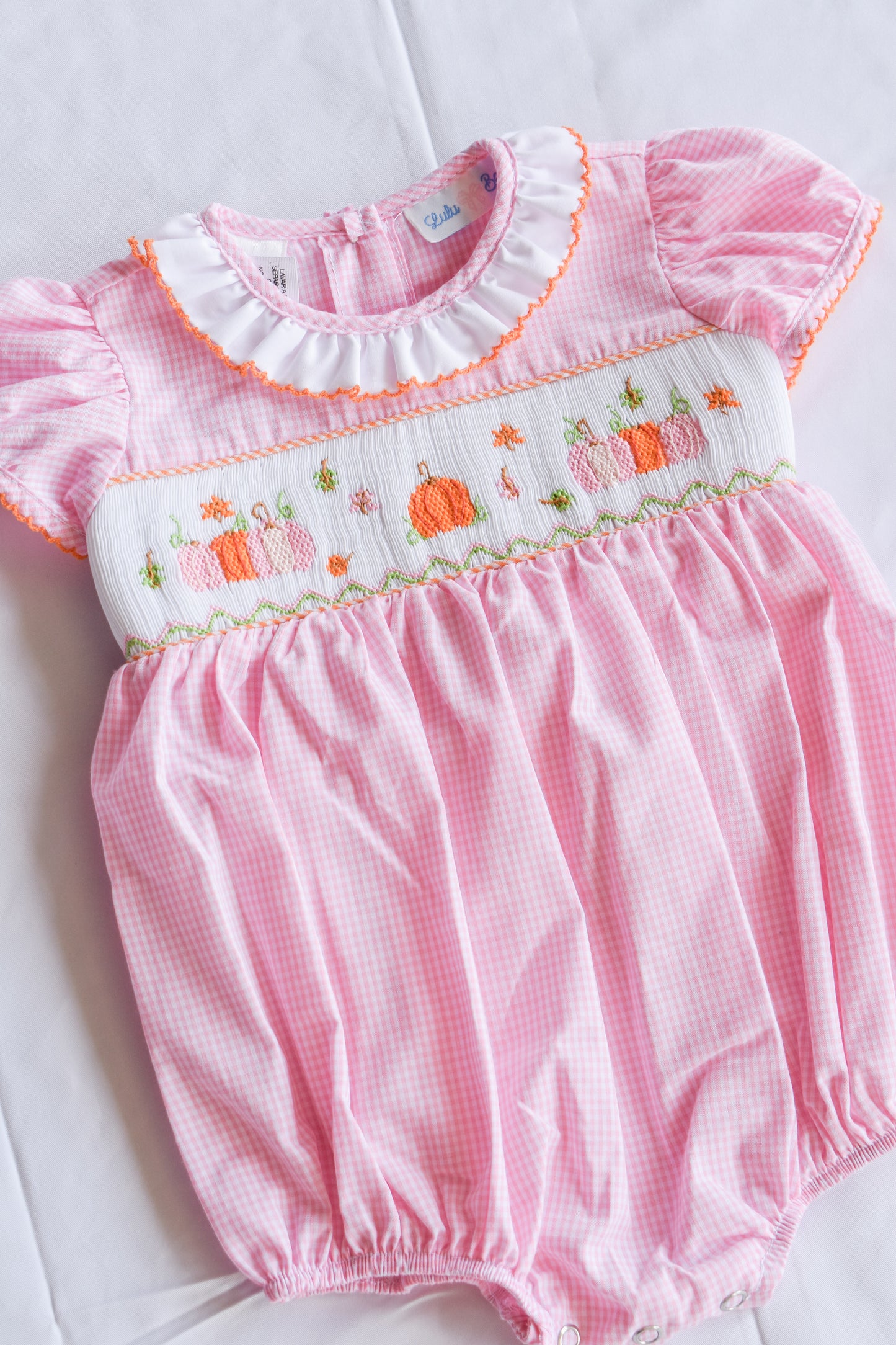 Pumpkin Patch Princess Smocked Bubble