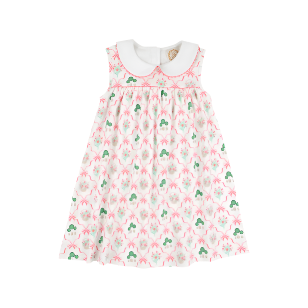 Sleeveless Mary Dal Dress-Boxwood and Bows