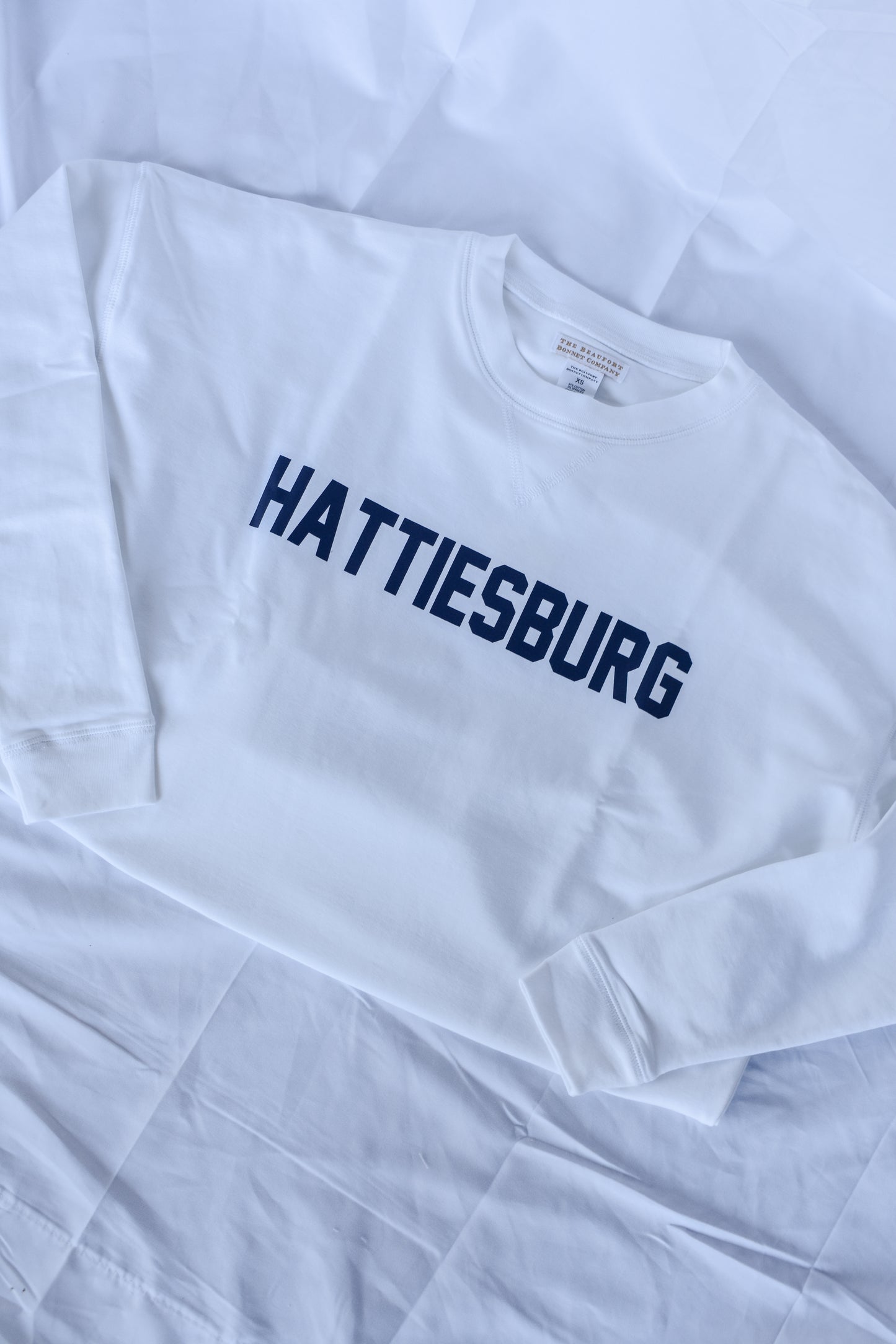 Women's "Hattiesburg" City Hopper Sweatshirt-Worth Ave White/Navy
