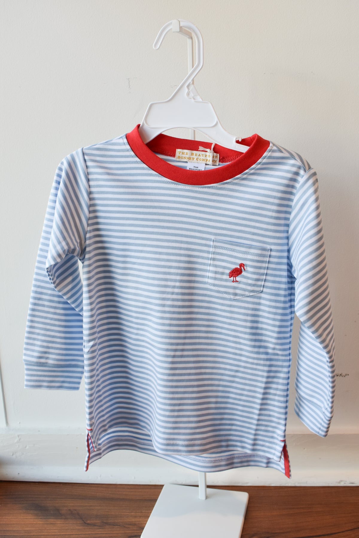 Long Sleeve Carter Crewneck-Barrington/Red Stripe