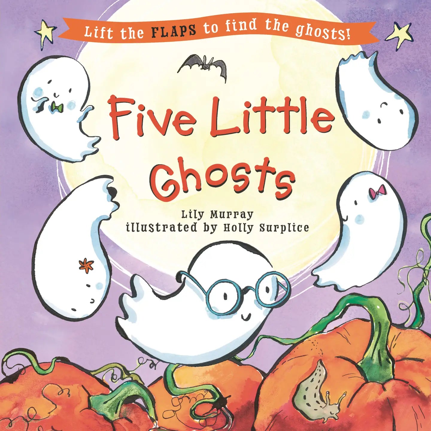 "Five Little Ghosts" Lift-the-Flap Halloween Book