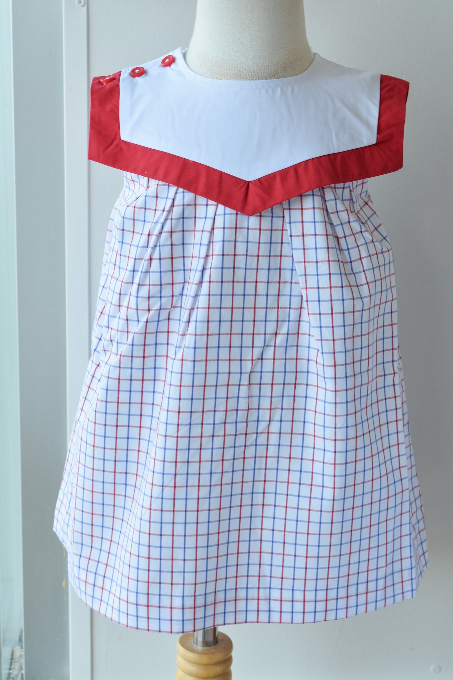 Sarah Sailboat Dress-Woven Lake Powell Plaid