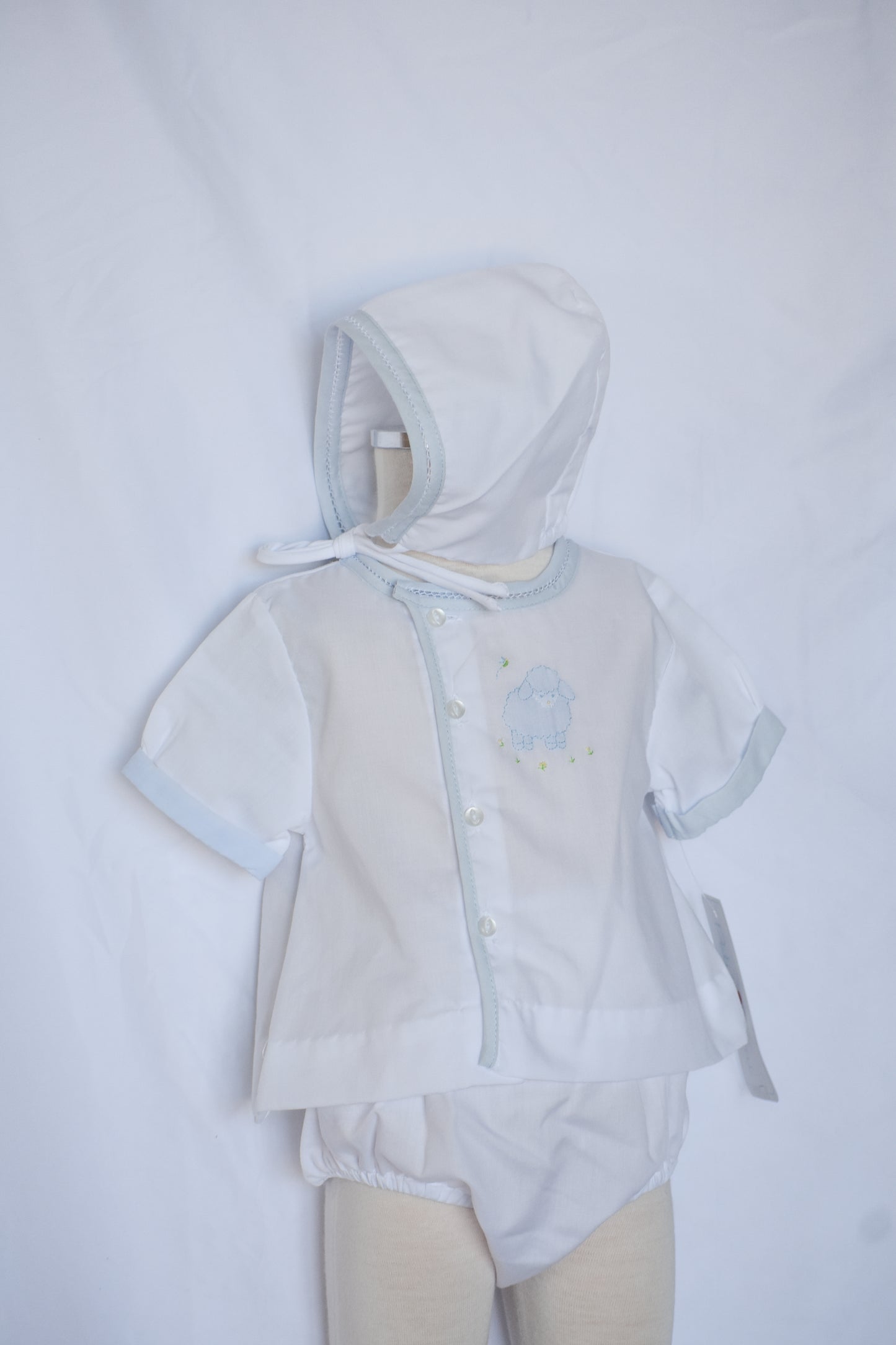 My First Lamb Diaper Set/Matching Hat