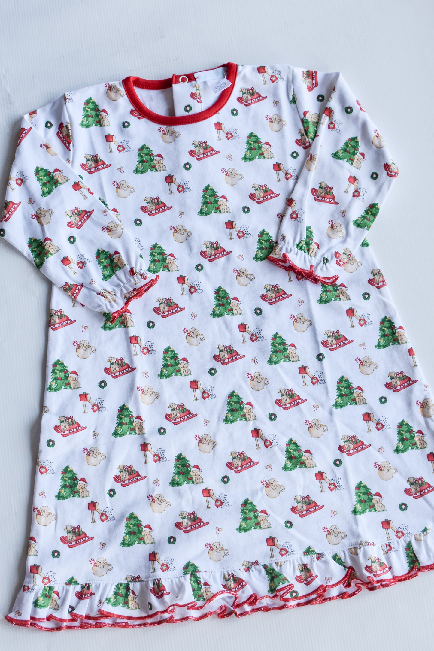 Paw-liday Pups Long Sleeve Gown