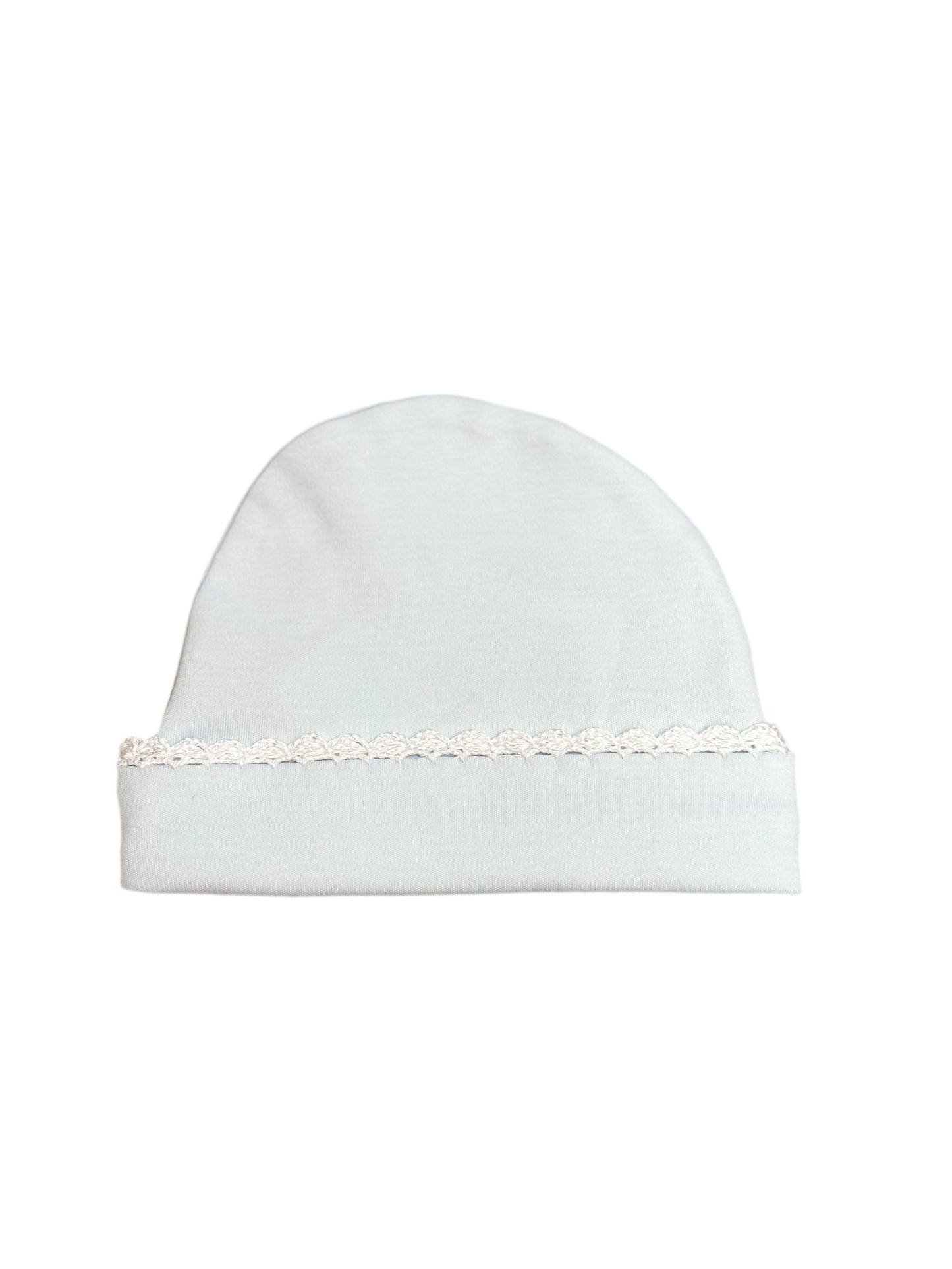 Squiggles Crochet Edge Beanie Cap