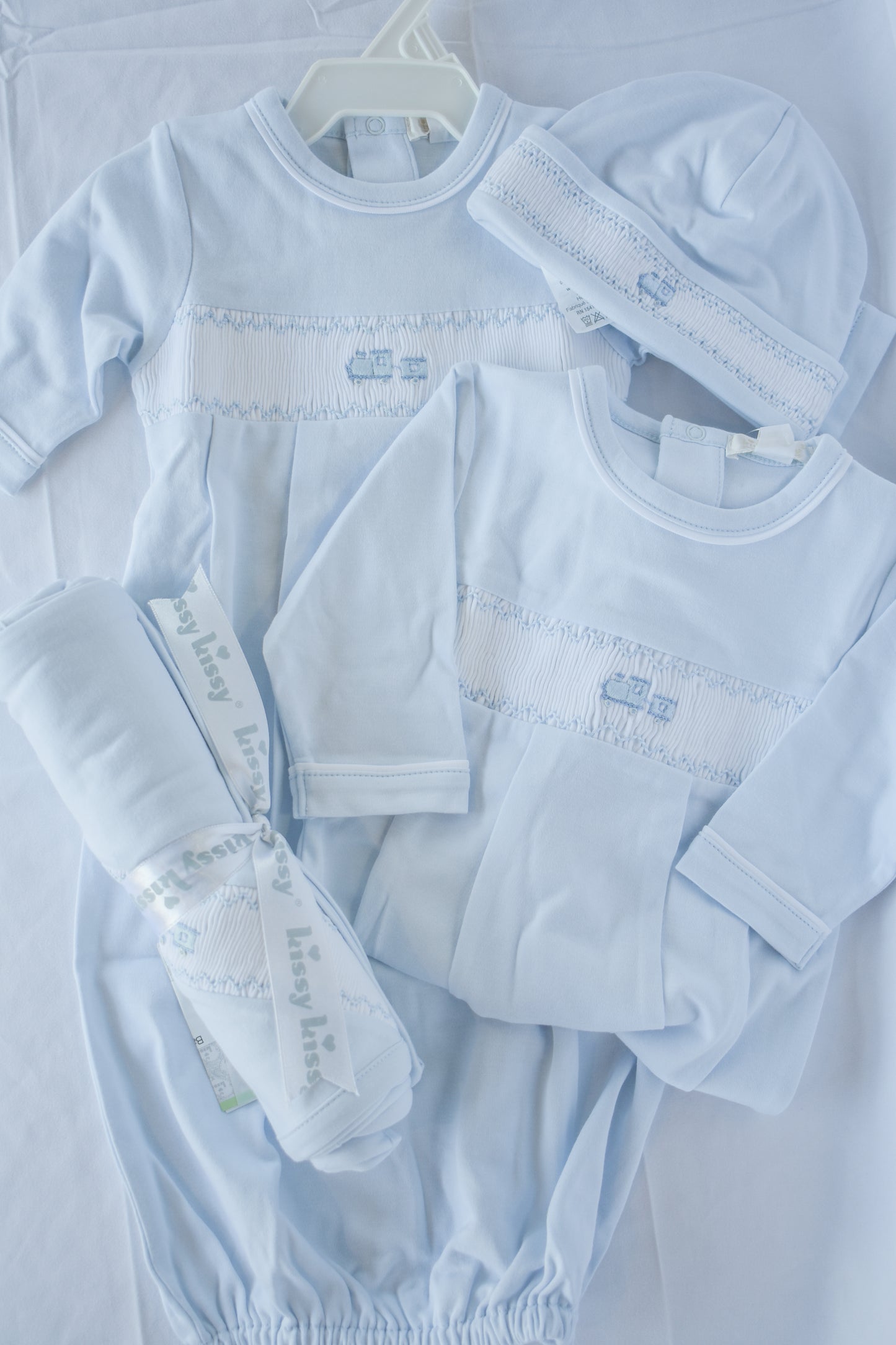 Baby Blue Bliss Smocked Blanket