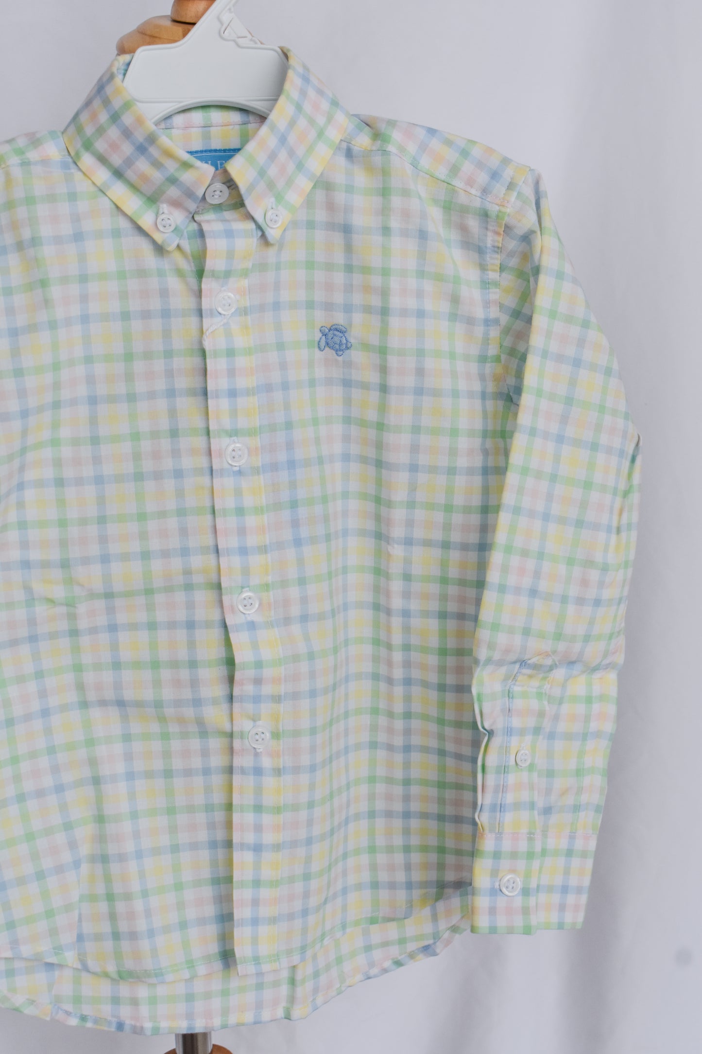 Easter Morning Plaid Button Down Dress Shirt