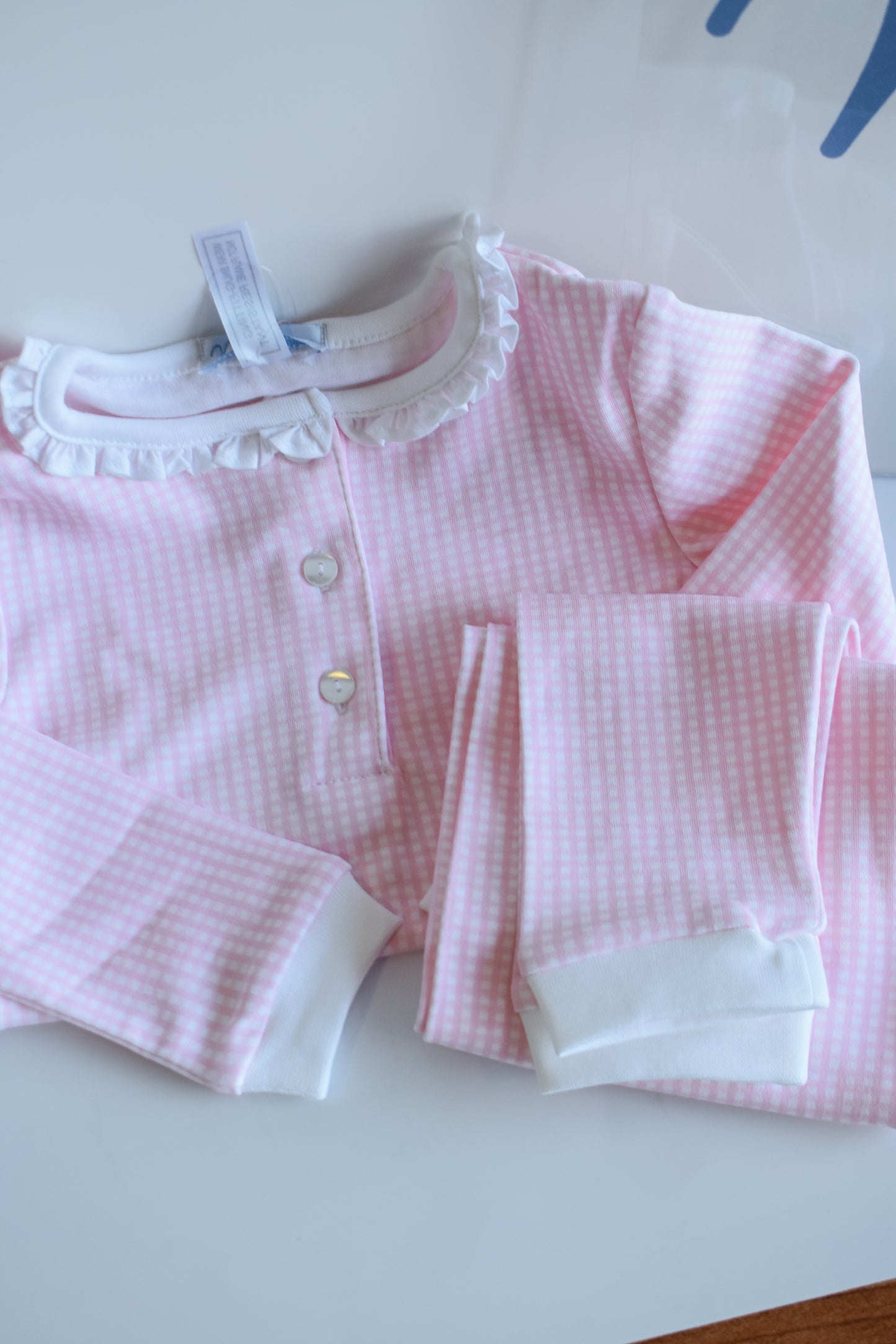 Pink Gingham PJ Pant Set