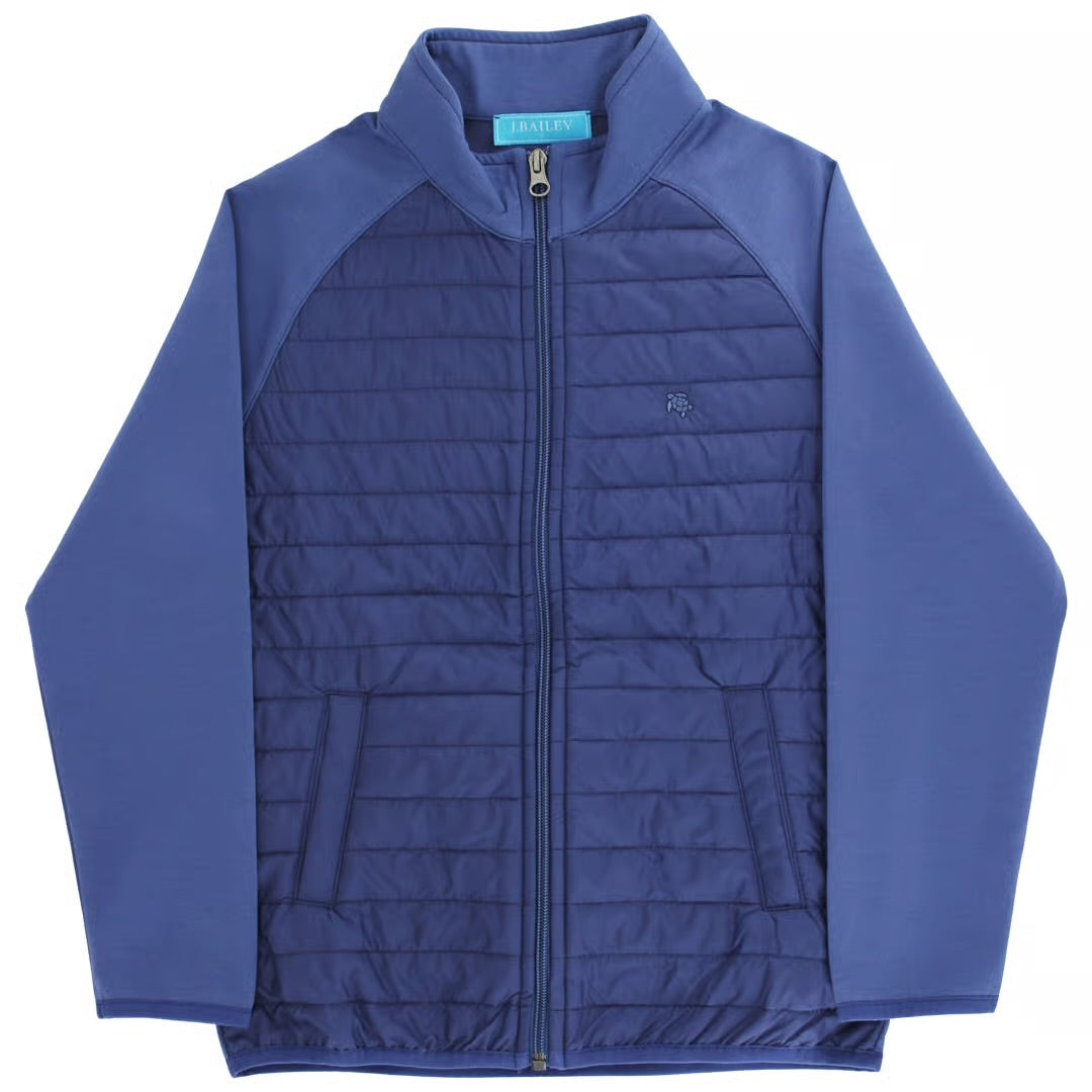 Midnight Quilted Bomber Jacket