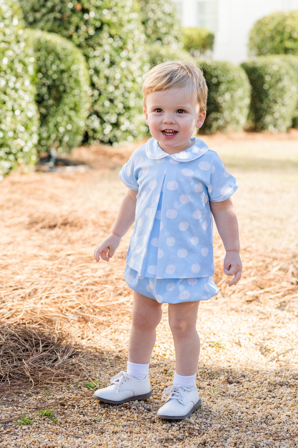 Pumpkin Blues-Rory Knit Diaper Set