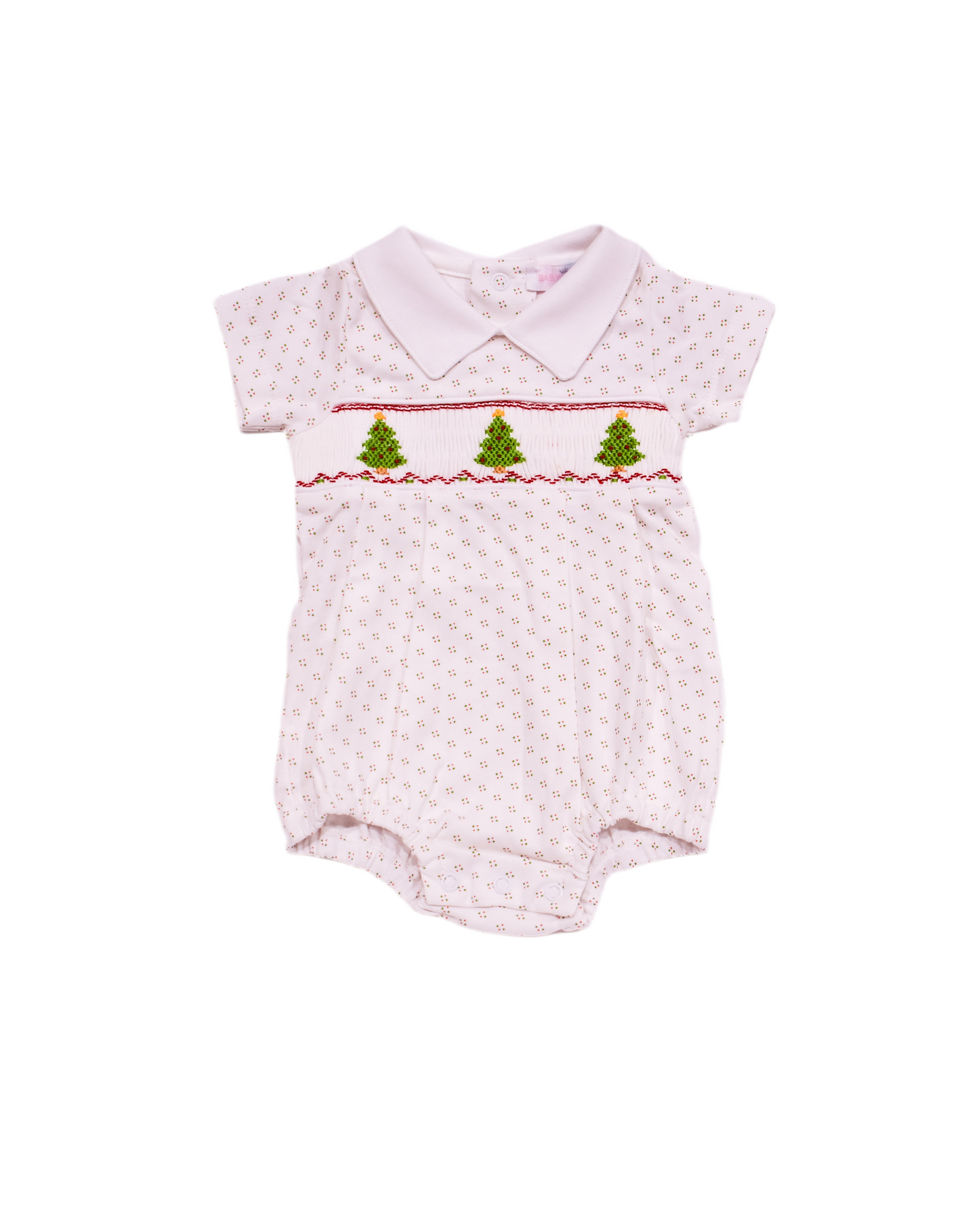 Smocked Tree Traditions-Boy Collared Bubble