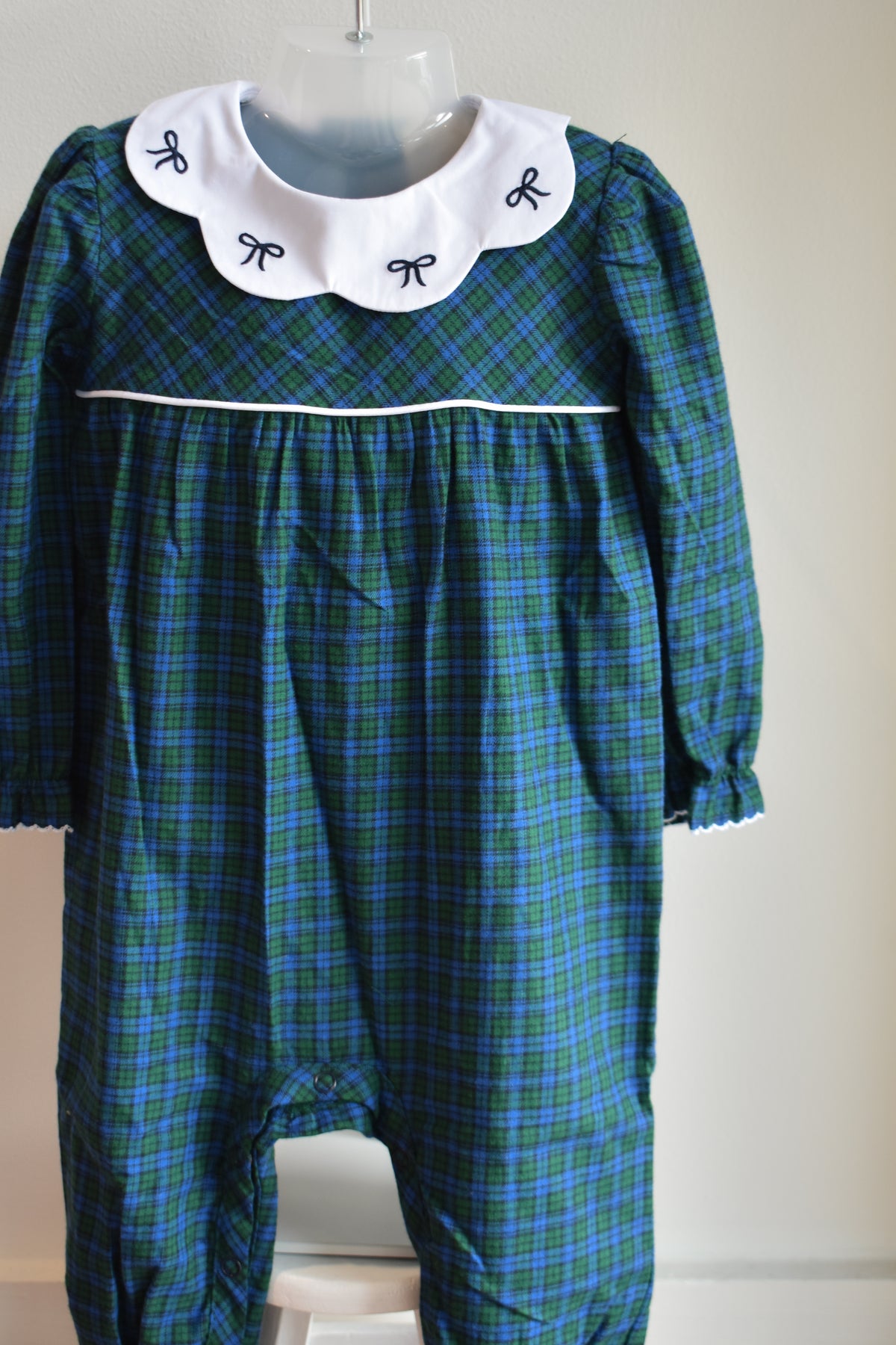 Long Sleeve Britt Romper-Flannel Woodlake Plaid