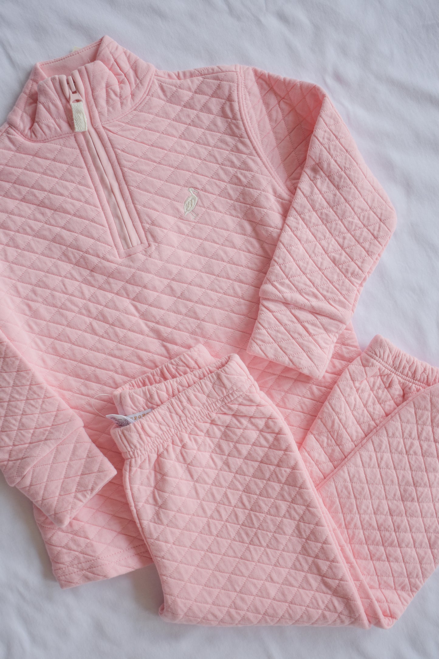 Gates Sweeney Quilted Sweatpants-Sandpearl Pink