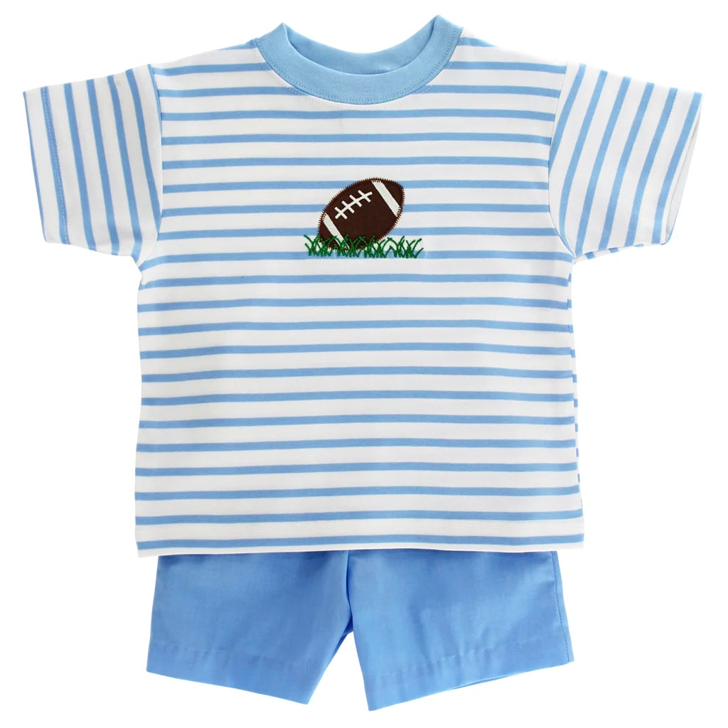 Tiny Touchdowns-Boys Knit Short Set