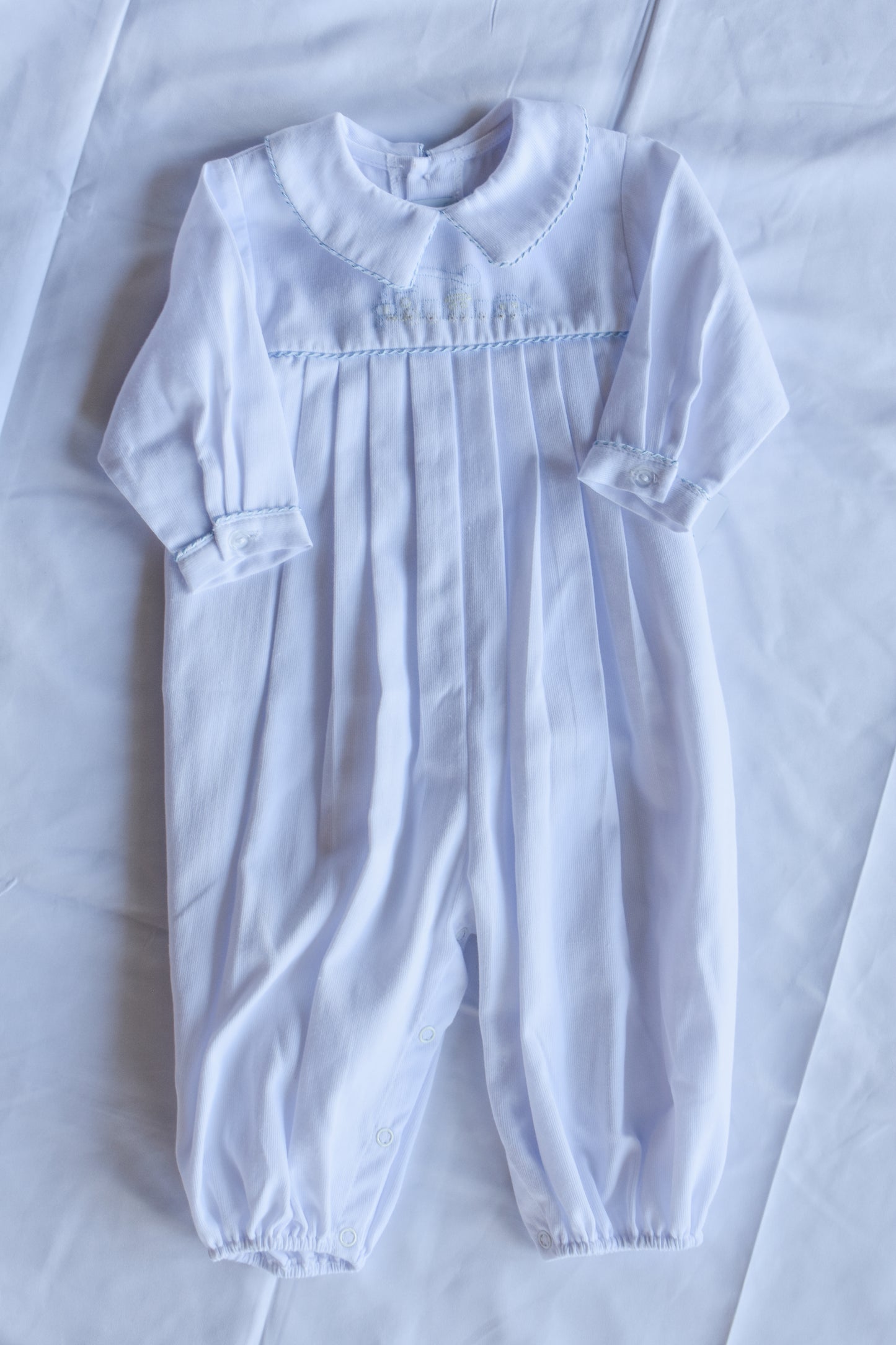 Little Conductor Longall-Blue Twirl Trim