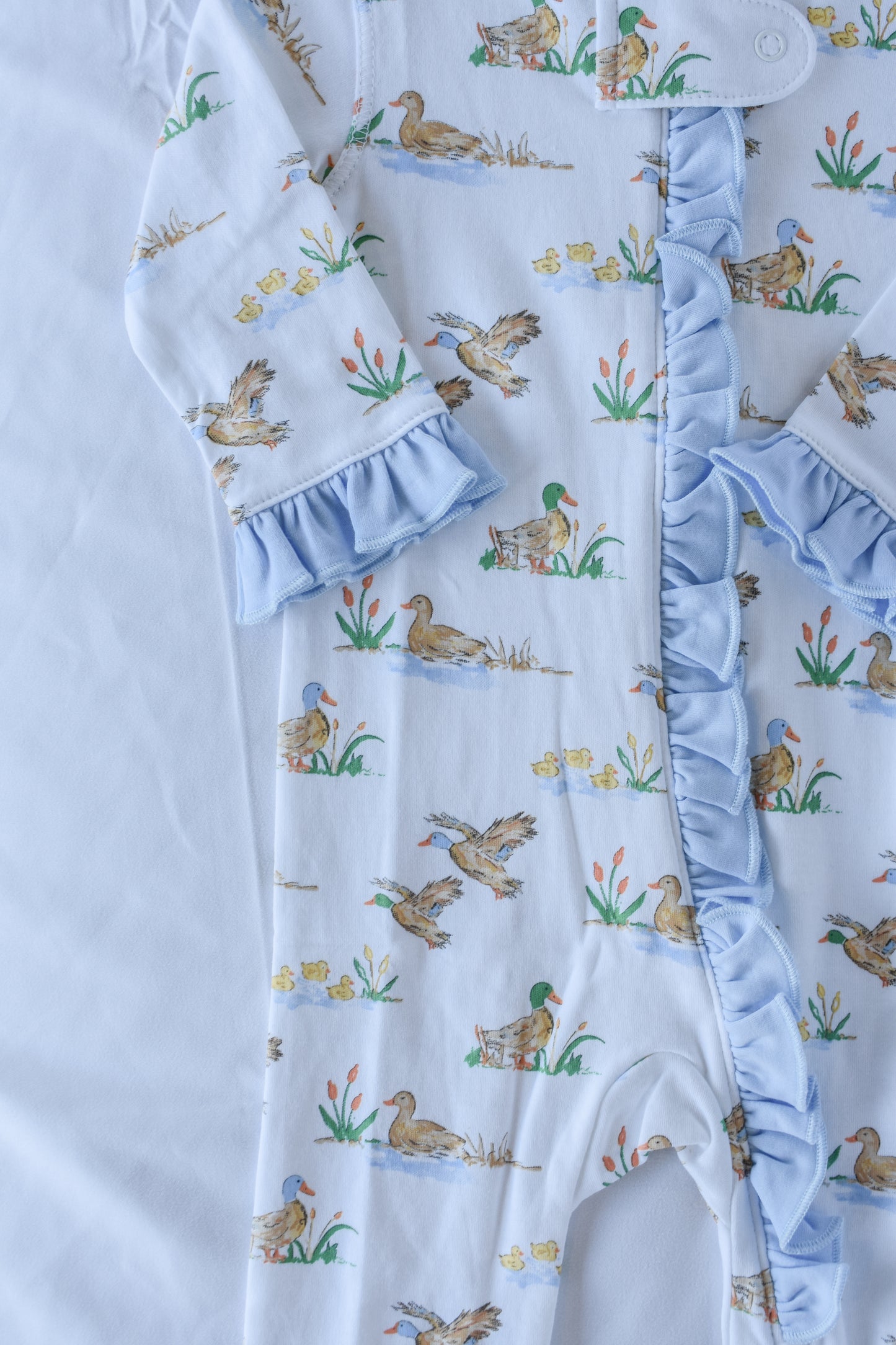 Marshy Dreams Ruffled Footless Zipper Pajama