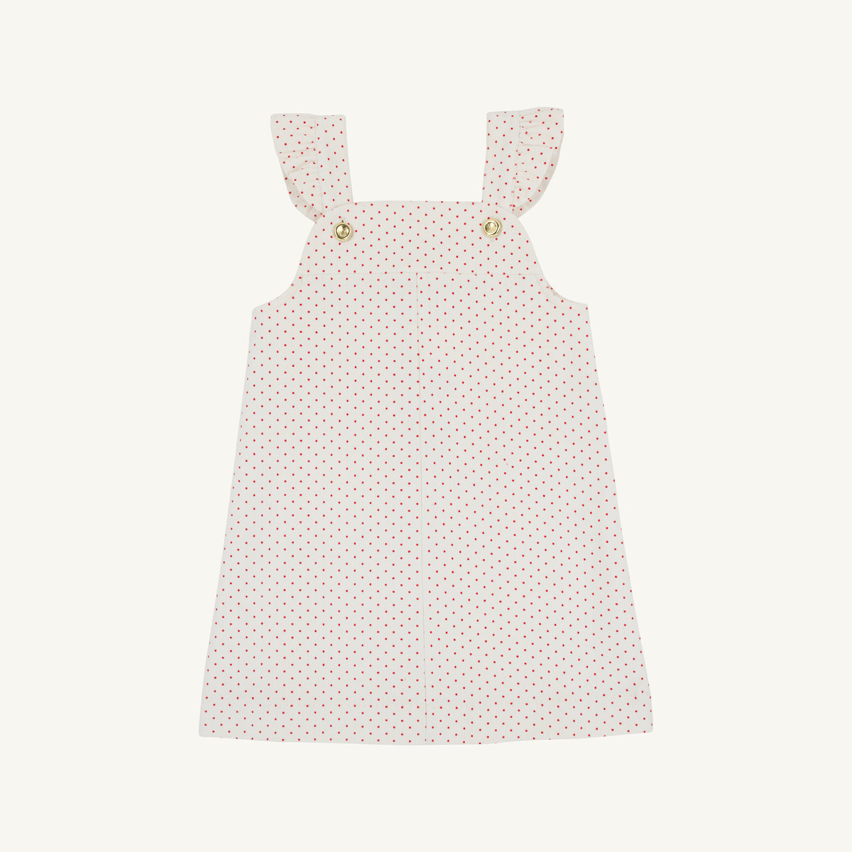 Julia Jumper-Pearl/Red Mini Dot Corduroy
