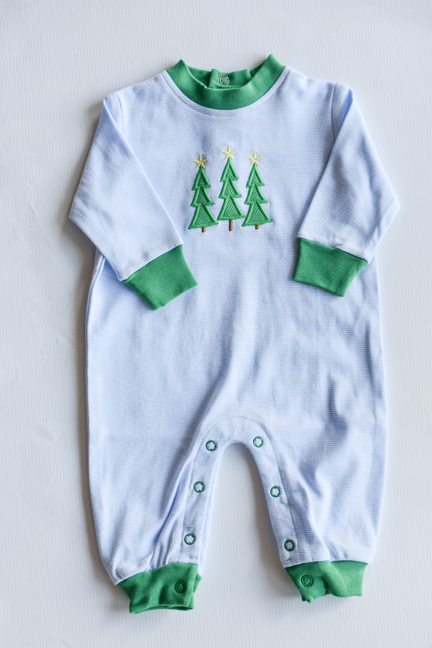 Enchanted Evergreens Boy's Knit Romper