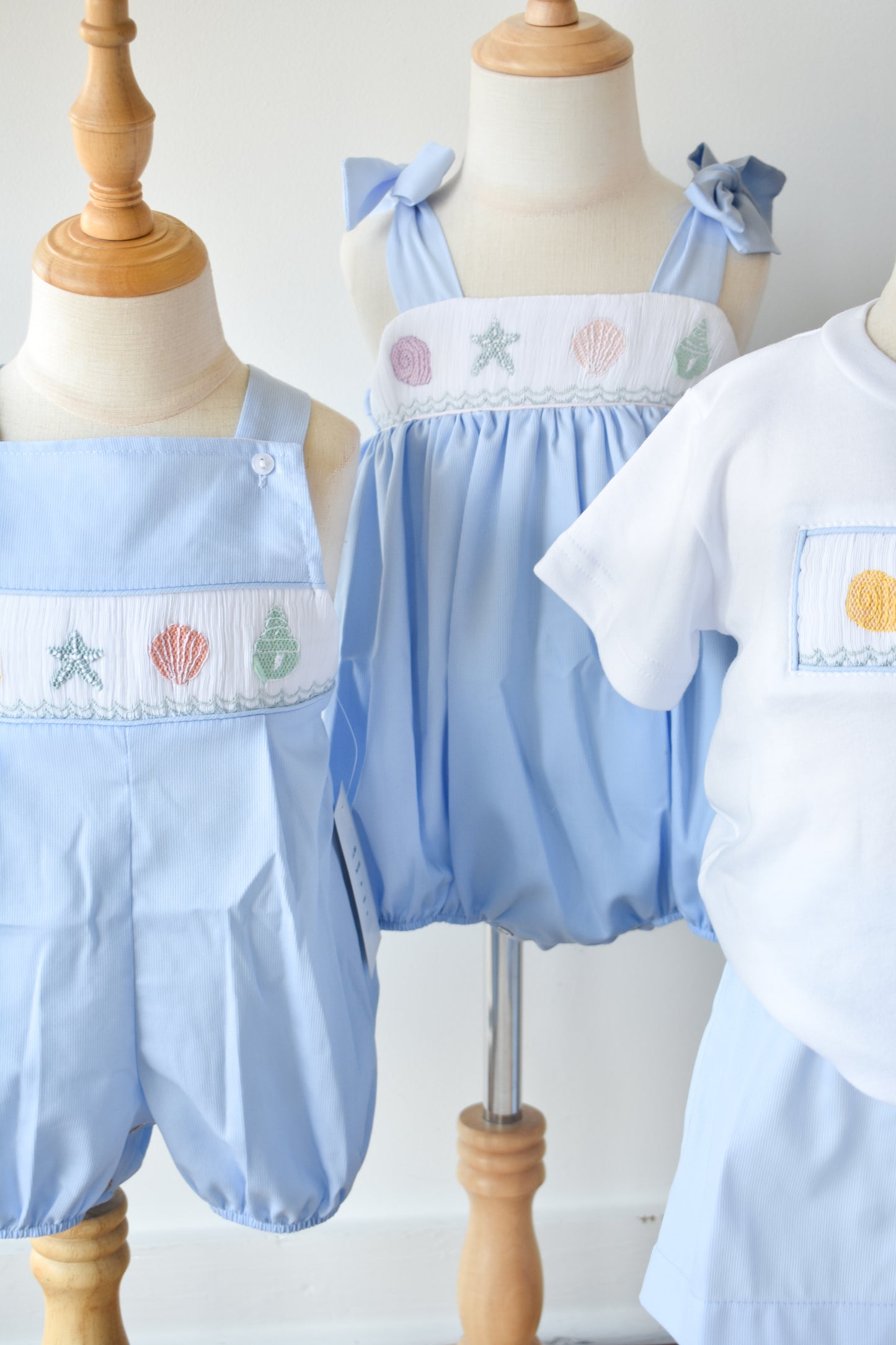 Tim Seashell Smocked Sunsuit