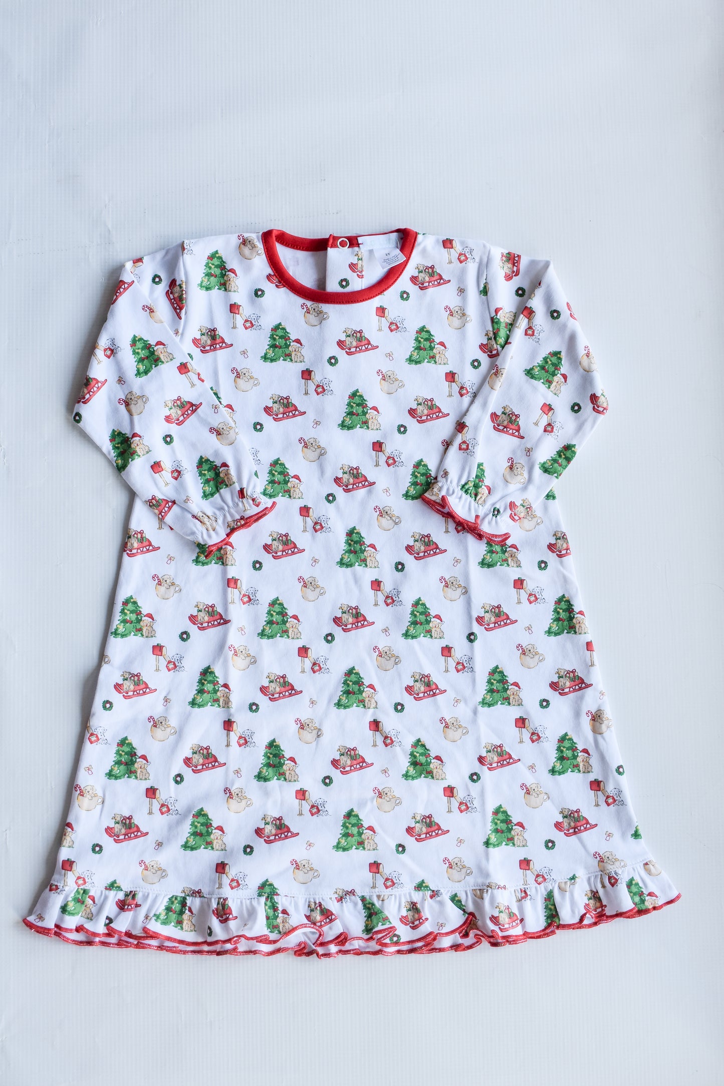 Paw-liday Pups Long Sleeve Gown