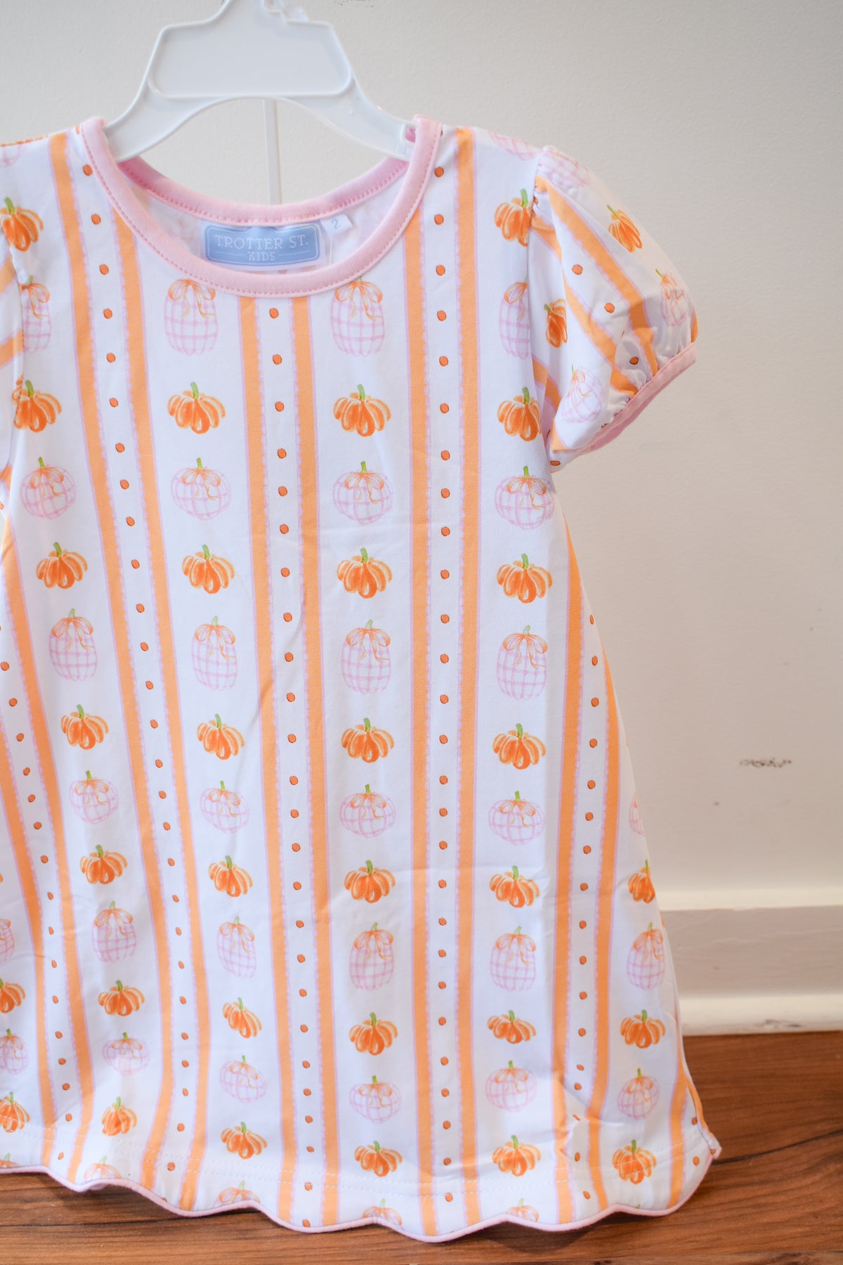Pumpkin Patch Scallop Knit Dress