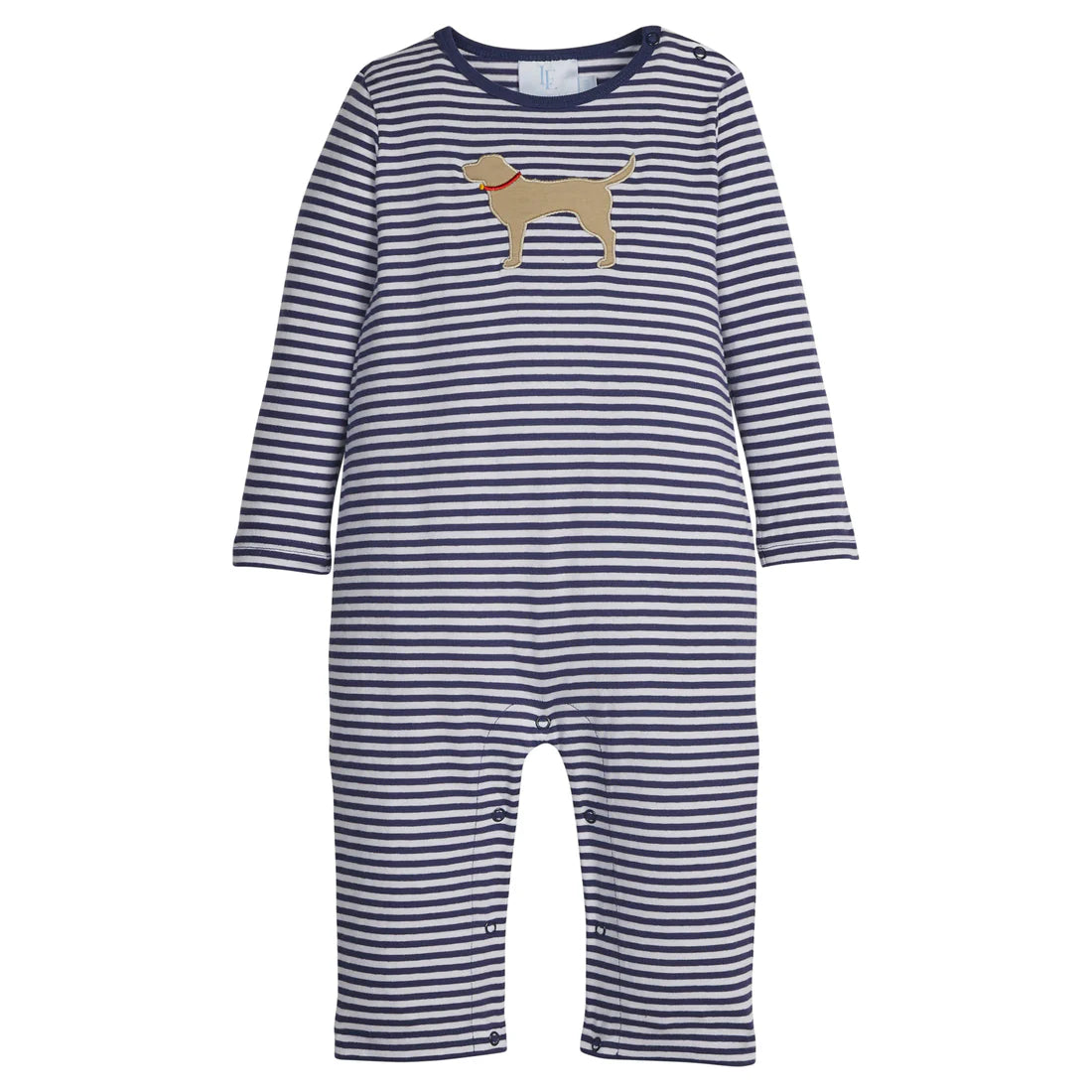 Tail Wag'n Striped Applique Romper