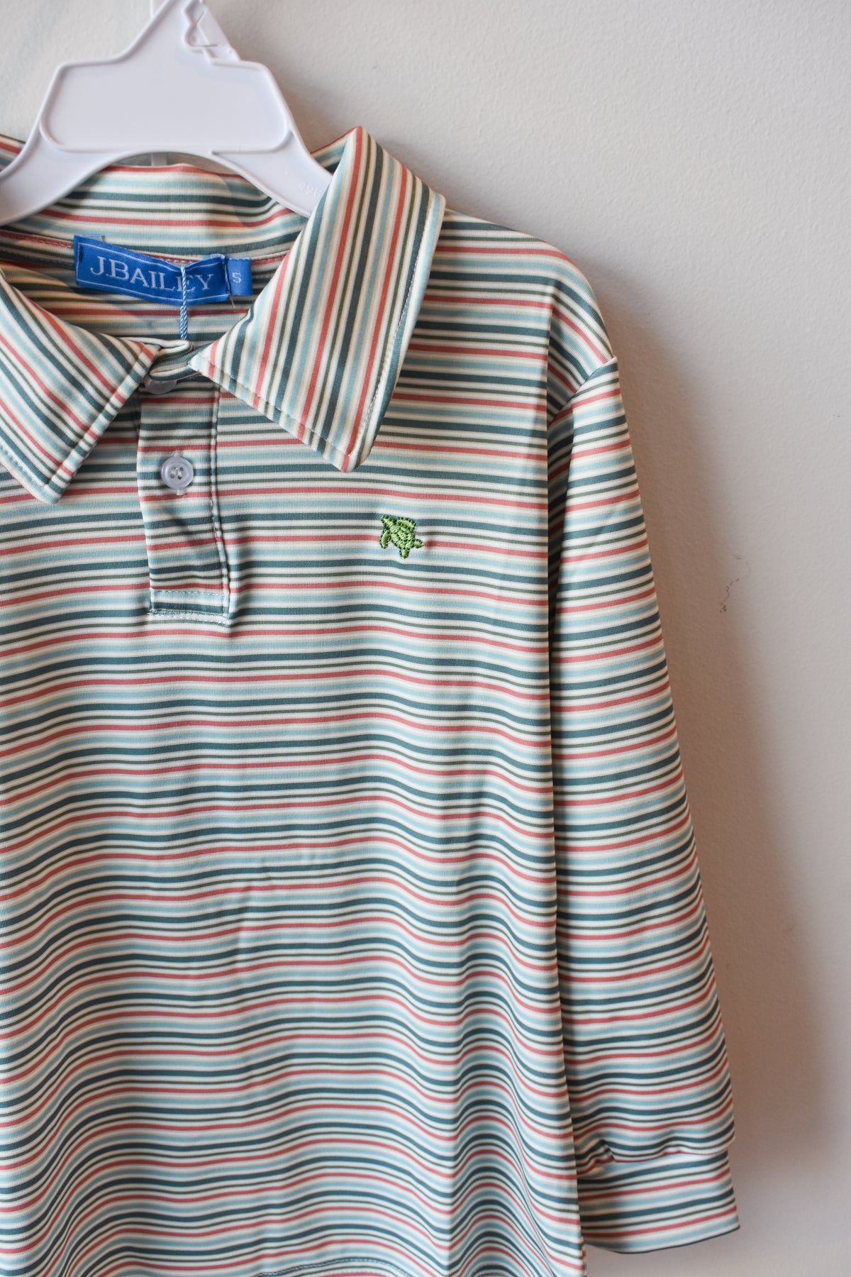 Long Sleeve Performance Polo-Harvest Stripe