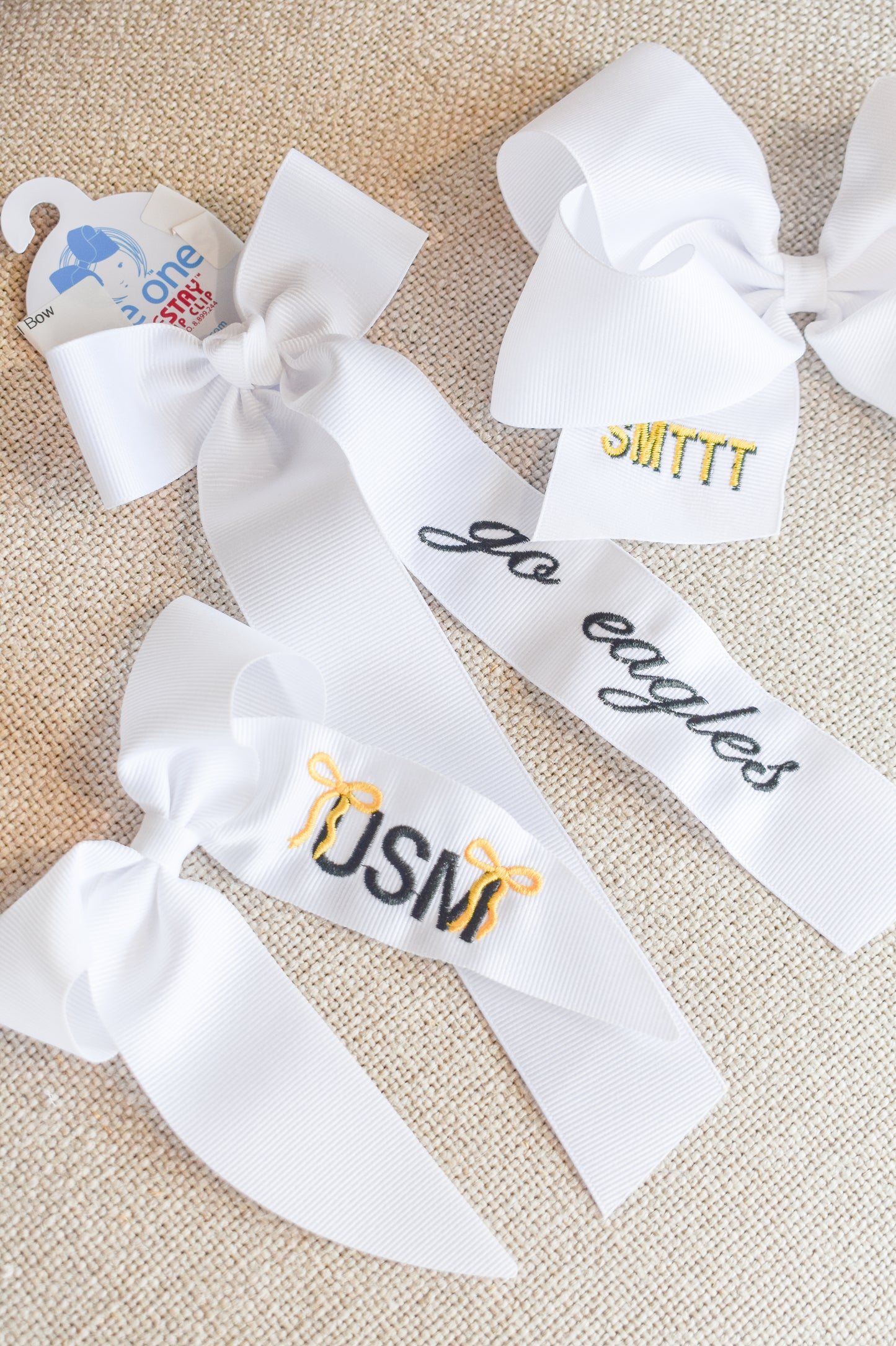 Embroidered Gameday Whimsy Tail Bow
