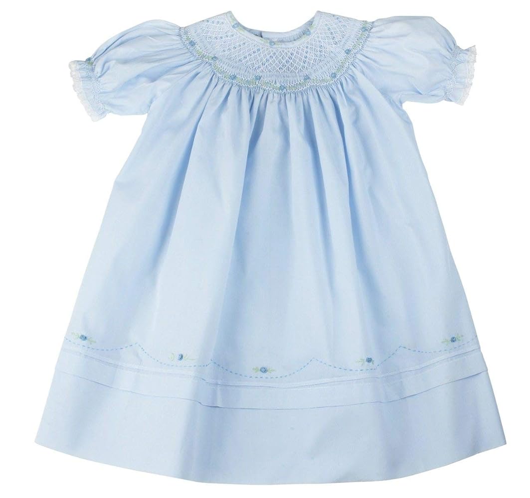 Rosette Smocked Bishop Dress