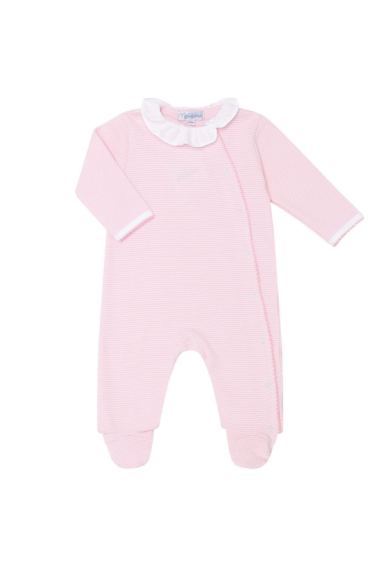 Classic Pink Bubbled Crossover Footie