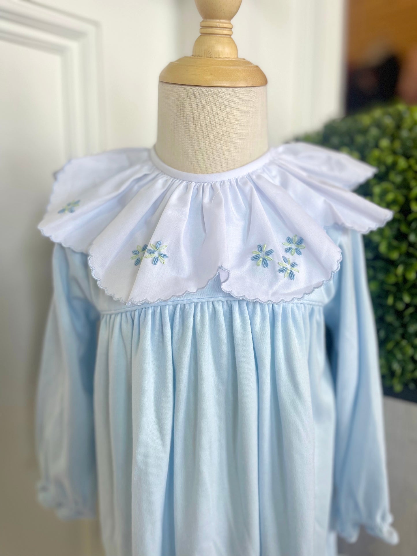 Blue Flower Knit Dress