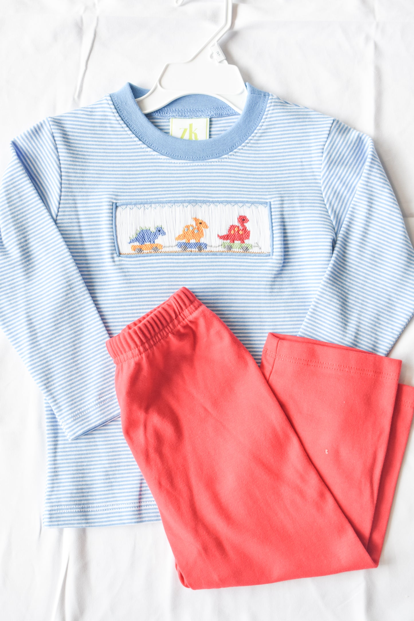 Little Dino Dude Smocked L/S Harry's Play Tee